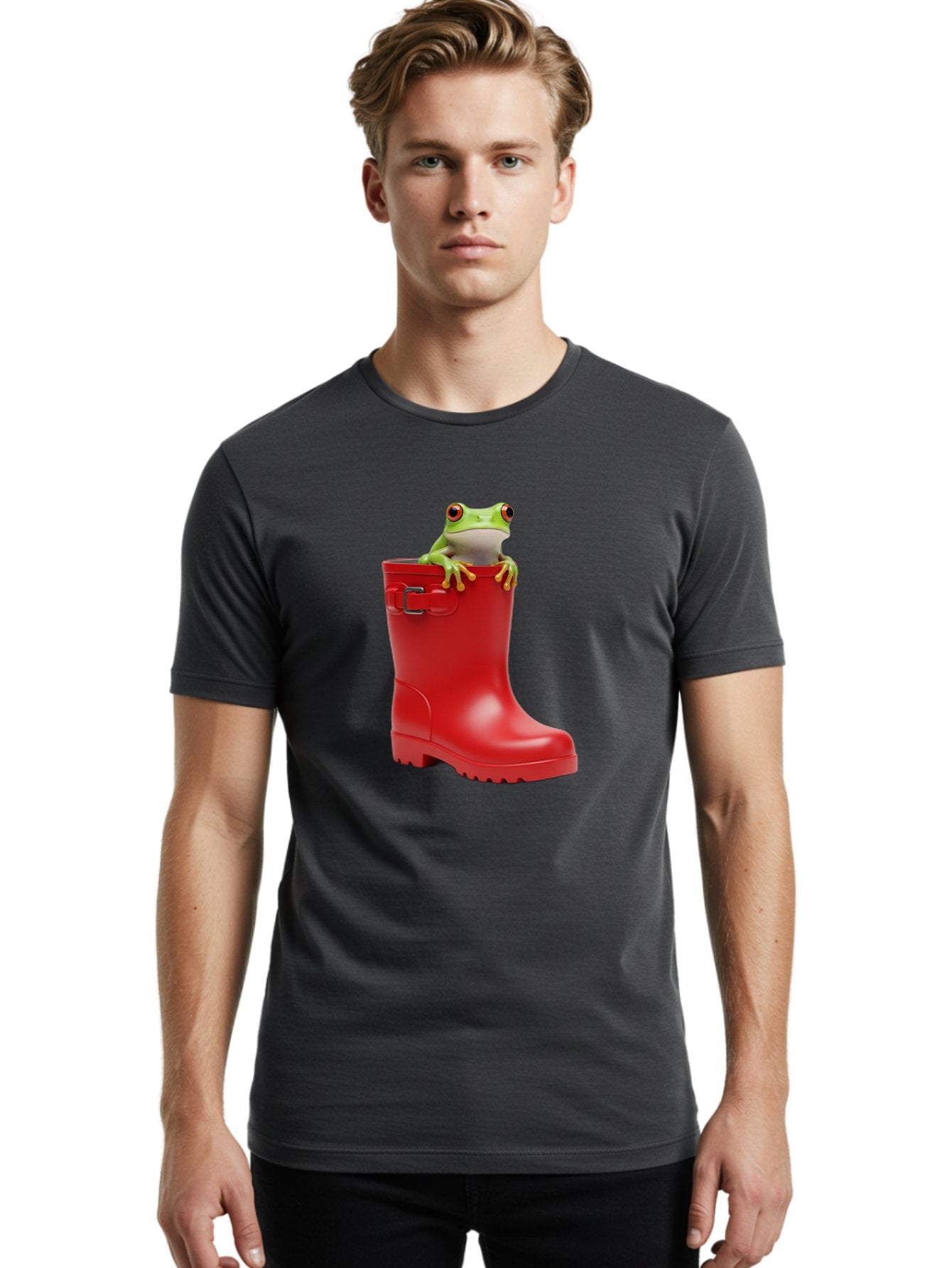 Frog-In-Red-Boot Men'S Graphic Tee, 100% Cotton, Comfortable Casual Summer Wear, Machine Washable, Vintage Camera, Old Camera, Antique Camera, Black Camera, Classic Photography, Photography Equipment, Nostalgic Device, Film Camera, Camera Art Bam449 29