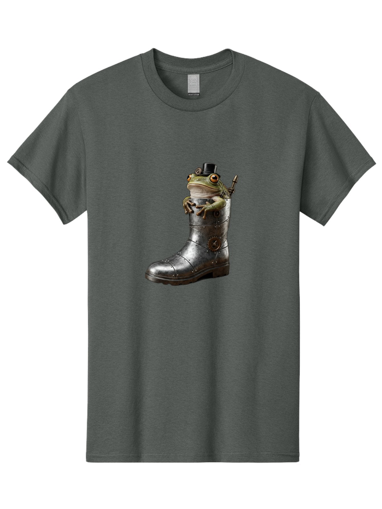 Frog-In-Steampunk-Boot Men'S Graphic Tee, 100% Cotton, Comfortable Casual Summer Wear, Machine Washable, Vintage Camera, Old Camera, Antique Camera, Black Camera, Classic Photography, Photography Equipment, Nostalgic Device, Film Camera, Bam451 5