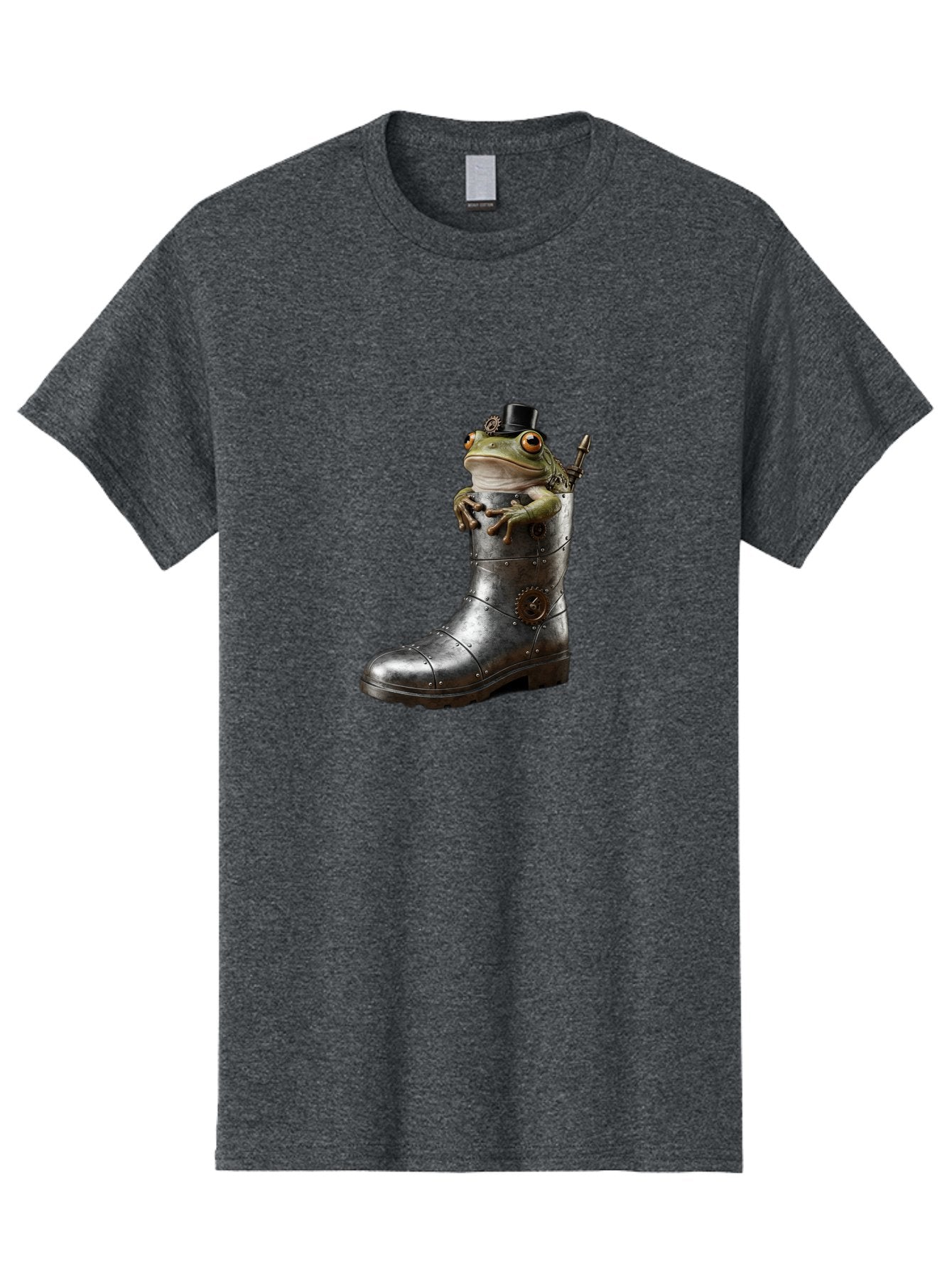 Frog-In-Steampunk-Boot Men'S Graphic Tee, 100% Cotton, Comfortable Casual Summer Wear, Machine Washable, Vintage Camera, Old Camera, Antique Camera, Black Camera, Classic Photography, Photography Equipment, Nostalgic Device, Film Camera, Bam451