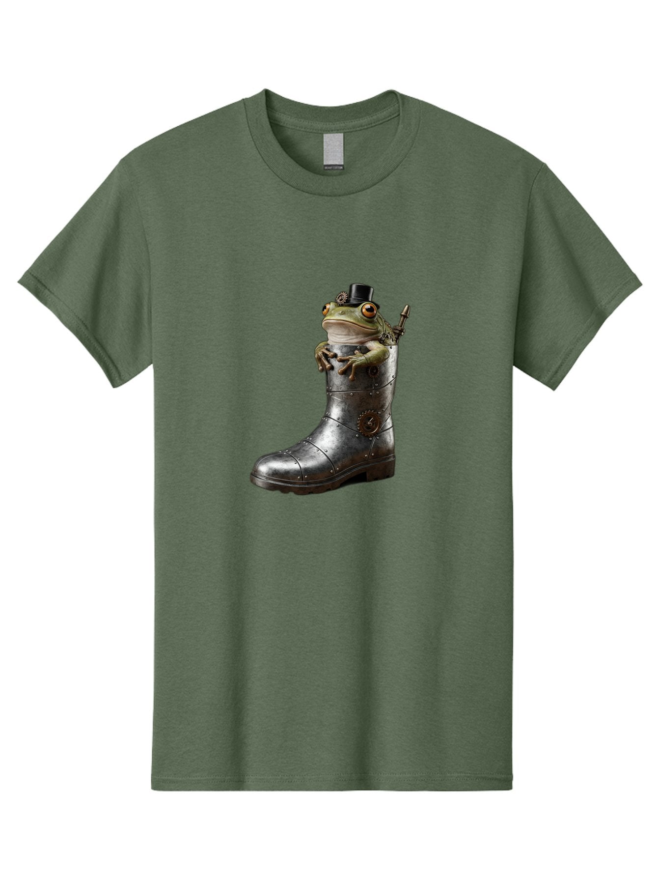 Frog-In-Steampunk-Boot Men'S Graphic Tee, 100% Cotton, Comfortable Casual Summer Wear, Machine Washable, Vintage Camera, Old Camera, Antique Camera, Black Camera, Classic Photography, Photography Equipment, Nostalgic Device, Film Camera, Bam451 8