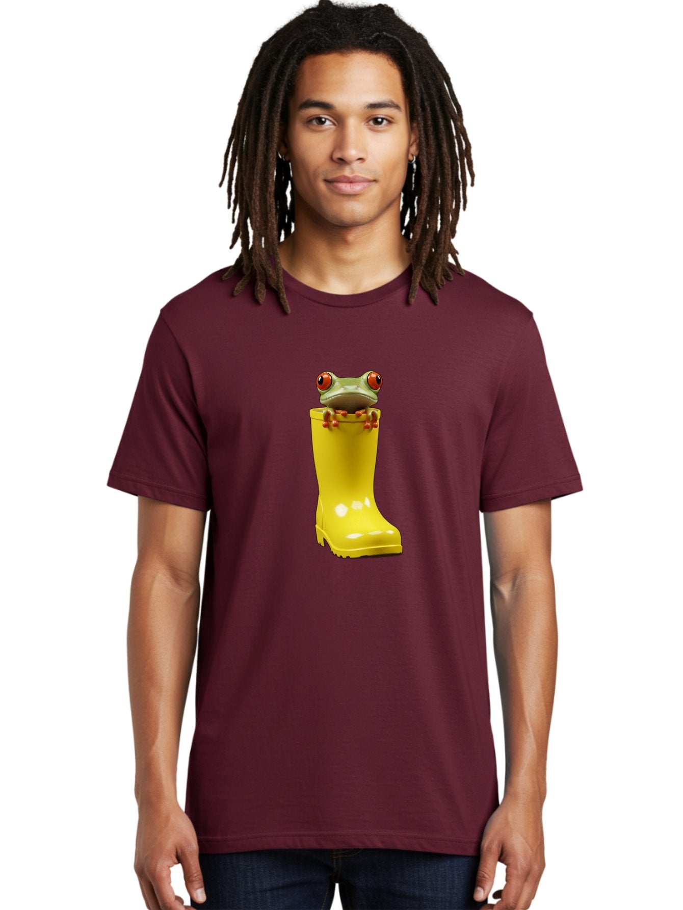 Frog-In-Yellow-Rain-Boot Men'S Graphic Tee, 100% Cotton, Comfortable Casual Summer Wear, Machine Washable, Vintage Camera, Old Camera, Antique Camera, Black Camera, Classic Photography, Photography Equipment, Nostalgic Device, Film Camera, Bam452 16