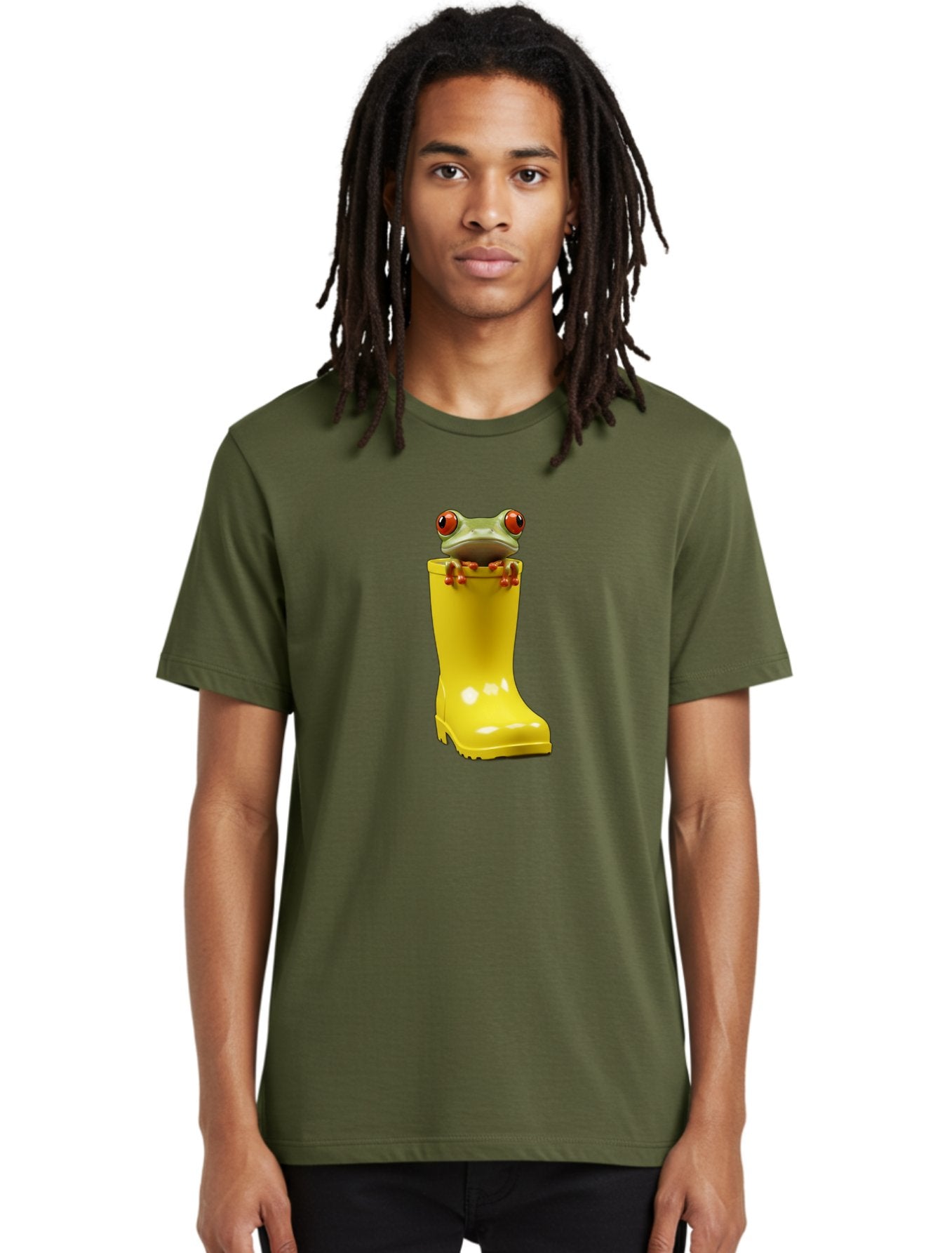 Frog-In-Yellow-Rain-Boot Men'S Graphic Tee, 100% Cotton, Comfortable Casual Summer Wear, Machine Washable, Vintage Camera, Old Camera, Antique Camera, Black Camera, Classic Photography, Photography Equipment, Nostalgic Device, Film Camera, Bam452 22