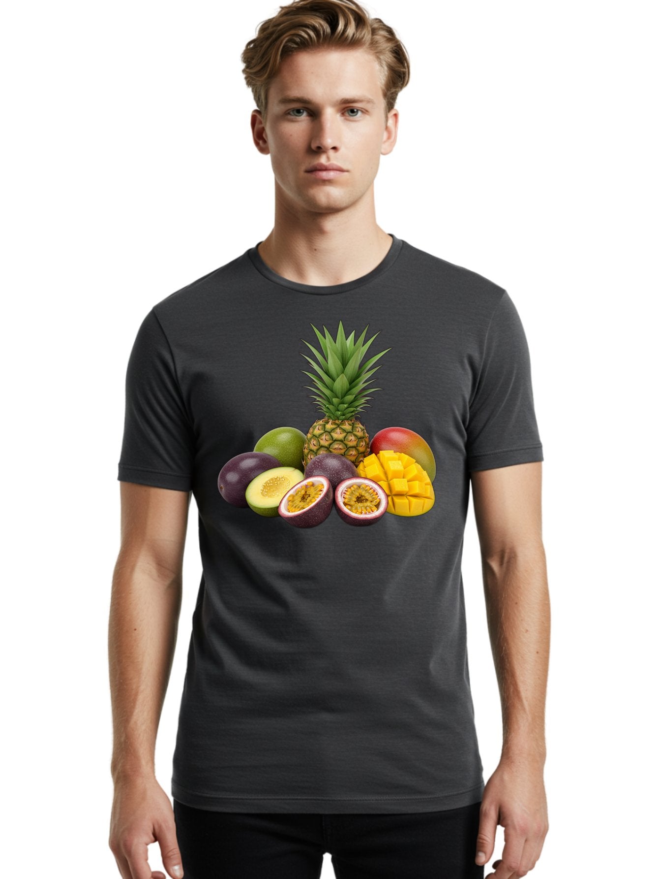 Fruit-Arrangement Men'S Graphic Tee, 100% Cotton, Comfortable Casual Summer Wear, Machine Washable, Vintage Camera, Old Camera, Antique Camera, Black Camera, Classic Photography, Photography Equipment, Nostalgic Device, Film Camera, Camera Art Bam454 16