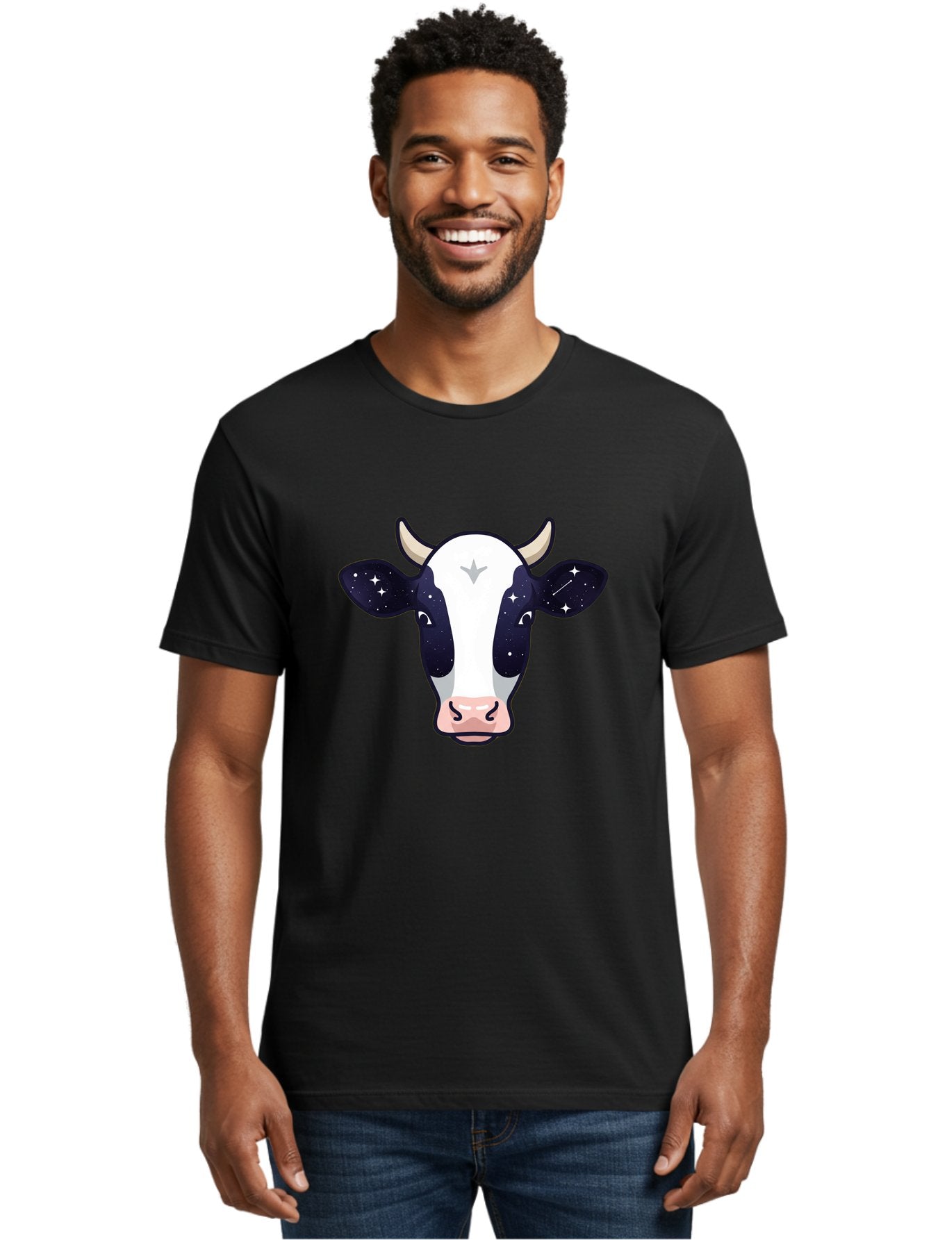 Galaxy-Cow Men'S Graphic Tee, 100% Cotton, Comfortable Casual Summer Wear, Machine Washable, Vintage Camera, Old Camera, Antique Camera, Black Camera, Classic Photography, Photography Equipment, Nostalgic Device, Film Camera, Camera Art Bam470 20