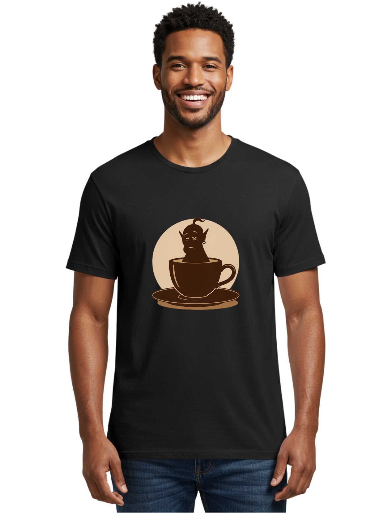 Genie-In-Coffee-Cup Men'S Graphic Tee, 100% Cotton, Comfortable Casual Summer Wear, Machine Washable, Vintage Camera, Old Camera, Antique Camera, Black Camera, Classic Photography, Photography Equipment, Nostalgic Device, Film Camera, Bam492 20