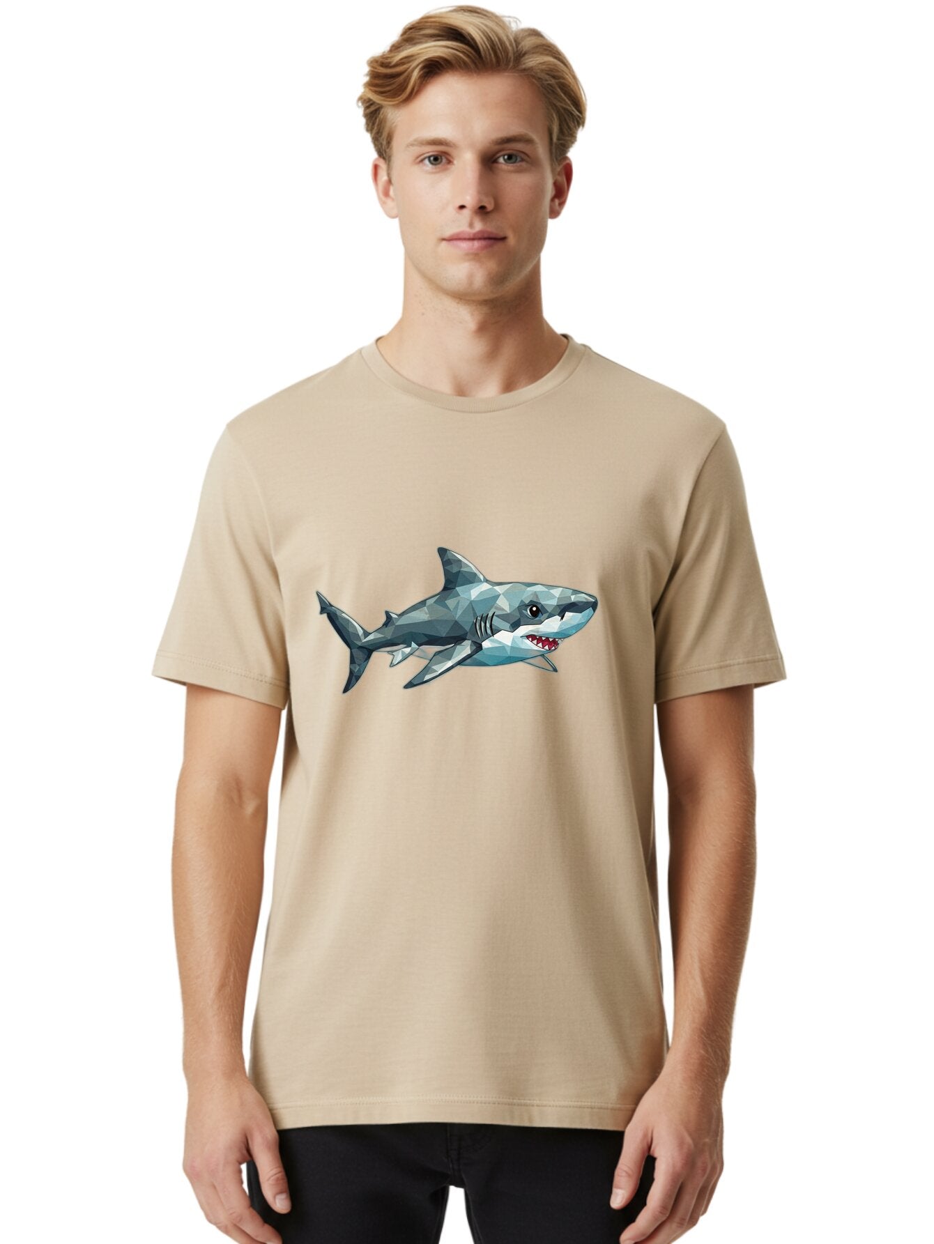 Geometric-Shark Men'S Graphic Tee, 100% Cotton, Comfortable Casual Summer Wear, Machine Washable, Vintage Camera, Old Camera, Antique Camera, Black Camera, Classic Photography, Photography Equipment, Nostalgic Device, Film Camera, Camera Art Bam501 29