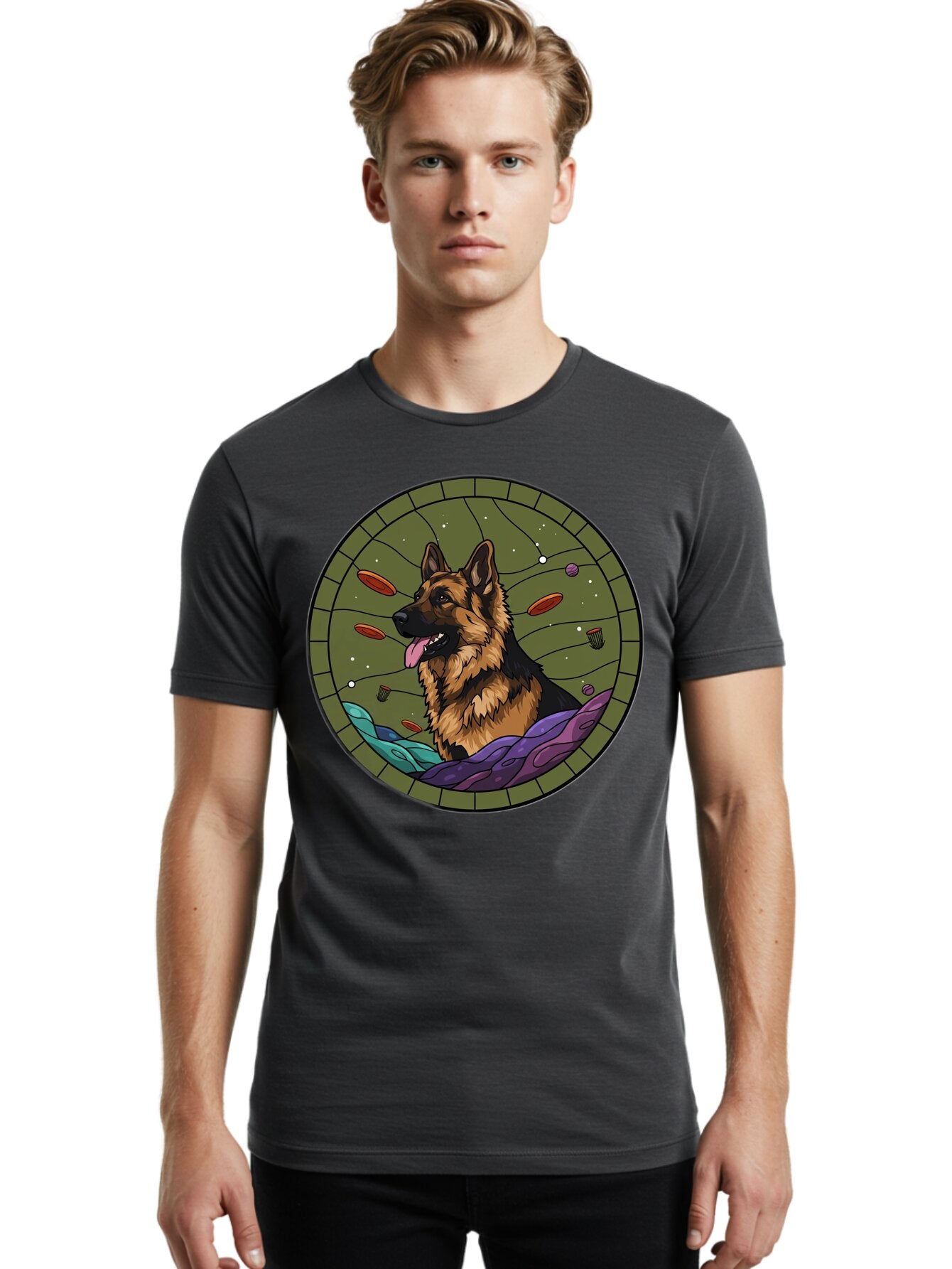 German-Shepherd Men'S Graphic Tee, 100% Cotton, Comfortable Casual Summer Wear, Machine Washable, Vintage Camera, Old Camera, Antique Camera, Black Camera, Classic Photography, Photography Equipment, Nostalgic Device, Film Camera, Camera Art Bam502 23