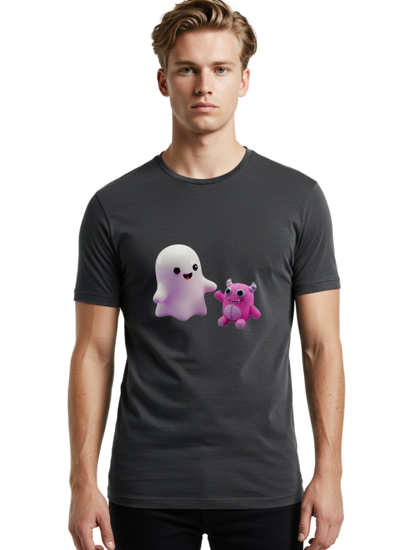 Ghost-And-Monster-Friends Men'S Graphic Tee, 100% Cotton, Comfortable Casual Summer Wear, Machine Washable, Vintage Camera, Old Camera, Antique Camera, Black Camera, Classic Photography, Photography Equipment, Nostalgic Device, Film Camera, Bam503 30