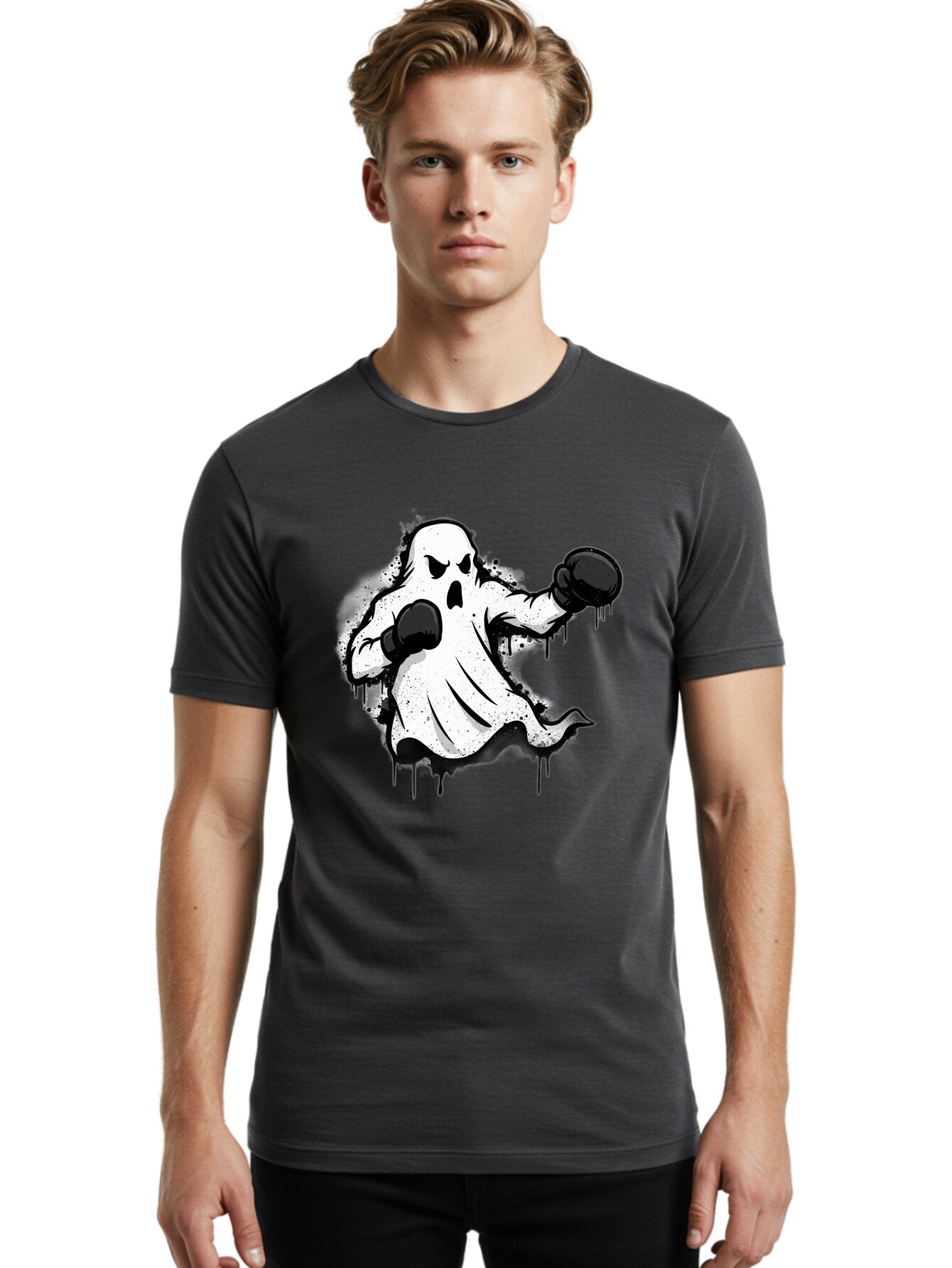 Ghost-Boxer-1 Men'S Graphic Tee, 100% Cotton, Comfortable Casual Summer Wear, Machine Washable, Vintage Camera, Old Camera, Antique Camera, Black Camera, Classic Photography, Photography Equipment, Nostalgic Device, Film Camera, Camera Art Bam504 30