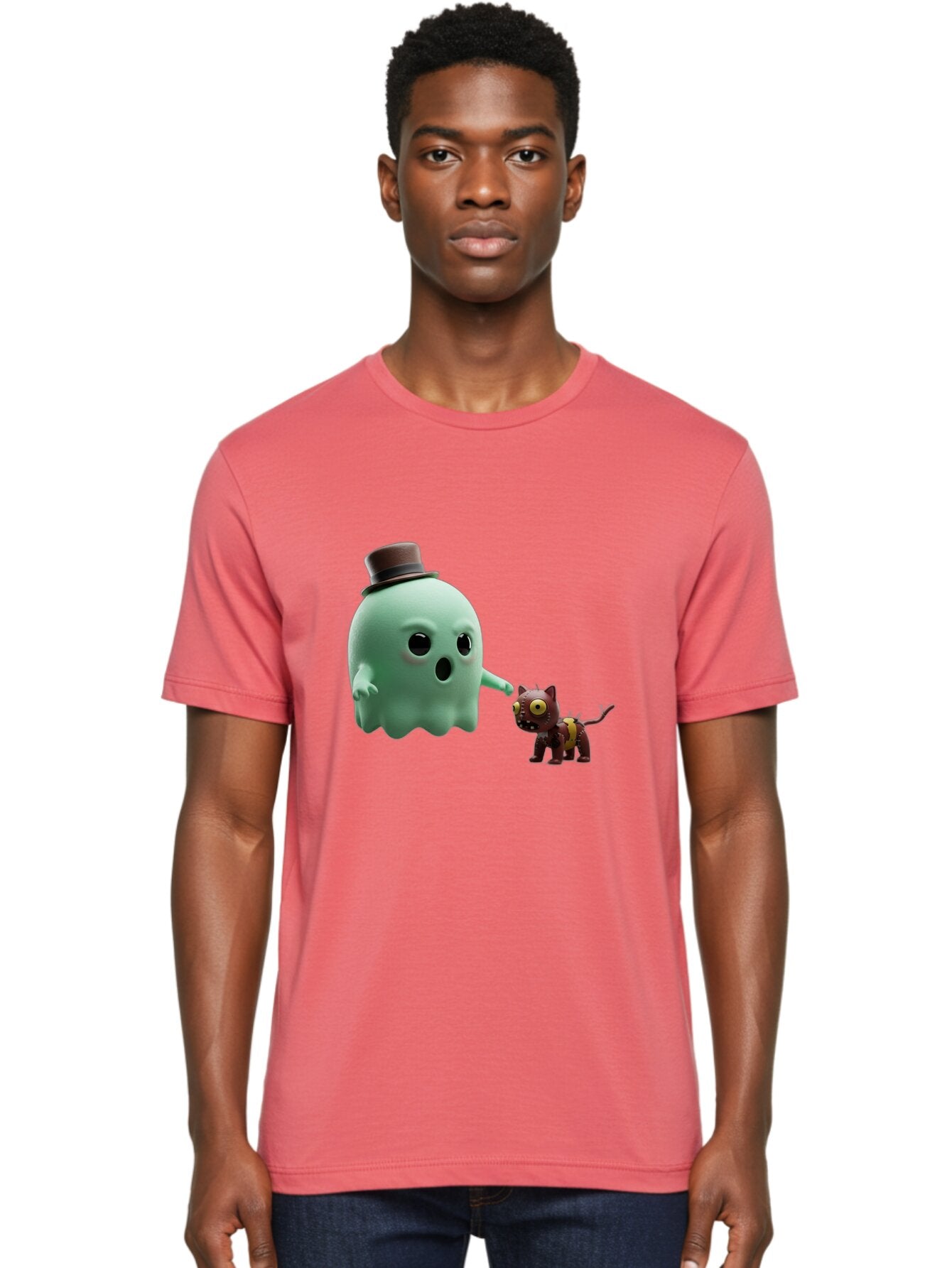 Ghost-Cat Men'S Graphic Tee, 100% Cotton, Comfortable Casual Summer Wear, Machine Washable, Vintage Camera, Old Camera, Antique Camera, Black Camera, Classic Photography, Photography Equipment, Nostalgic Device, Film Camera, Camera Art Bam510 30