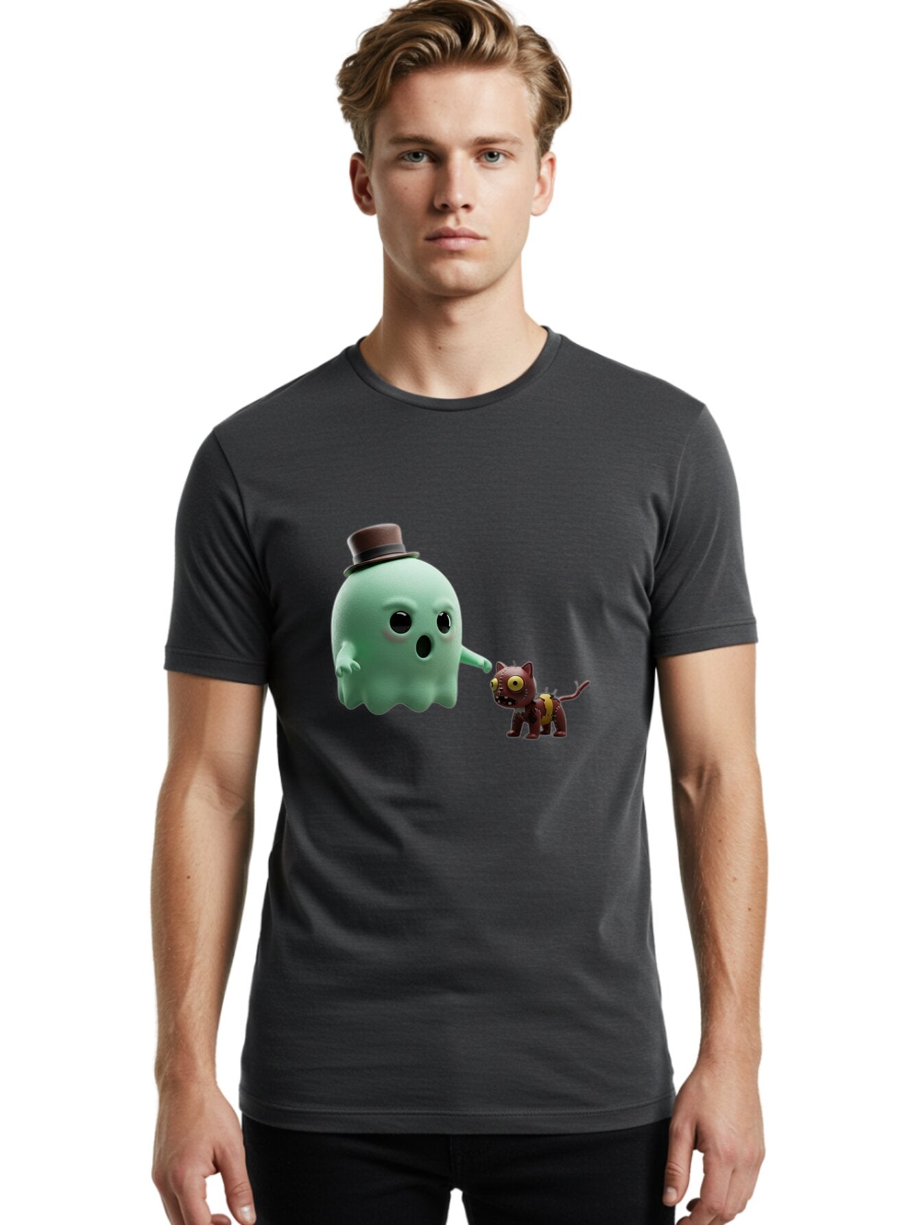 Ghost-Cat Men'S Graphic Tee, 100% Cotton, Comfortable Casual Summer Wear, Machine Washable, Vintage Camera, Old Camera, Antique Camera, Black Camera, Classic Photography, Photography Equipment, Nostalgic Device, Film Camera, Camera Art Bam510 17
