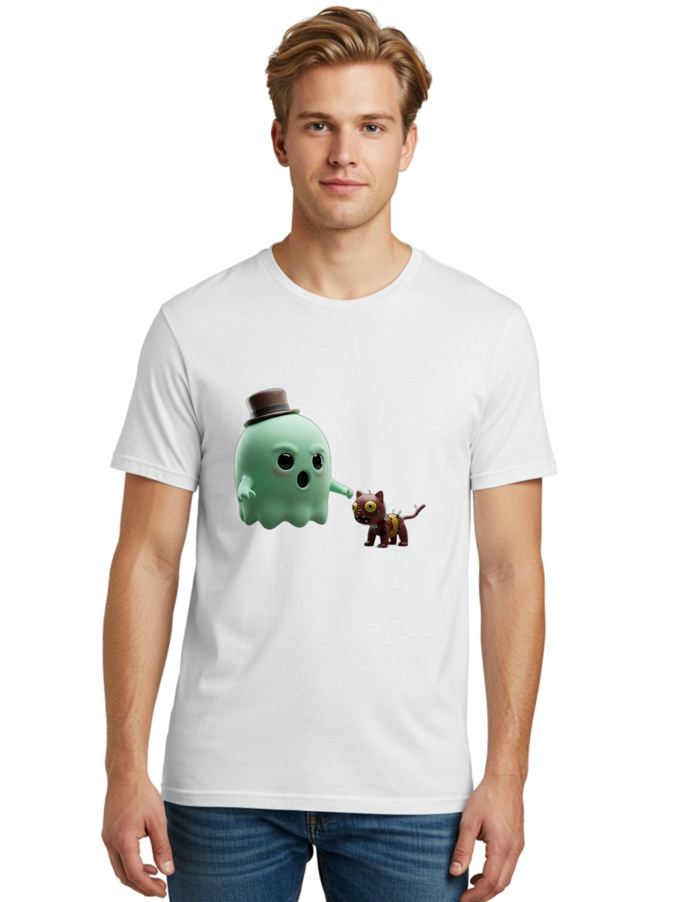 Ghost-Cat Men'S Graphic Tee, 100% Cotton, Comfortable Casual Summer Wear, Machine Washable, Vintage Camera, Old Camera, Antique Camera, Black Camera, Classic Photography, Photography Equipment, Nostalgic Device, Film Camera, Camera Art Bam510 19