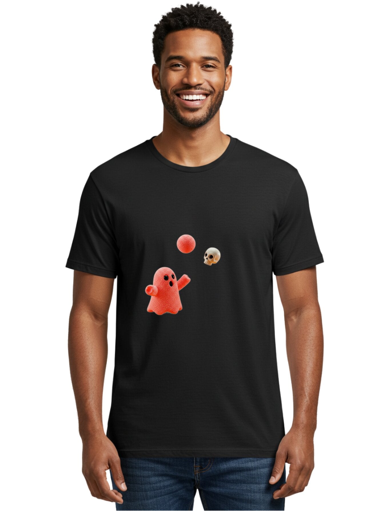 Ghost-Catching-Skull-Ball Men'S Graphic Tee, 100% Cotton, Comfortable Casual Summer Wear, Machine Washable, Vintage Camera, Old Camera, Antique Camera, Black Camera, Classic Photography, Photography Equipment, Nostalgic Device, Film Camera, Bam511 17