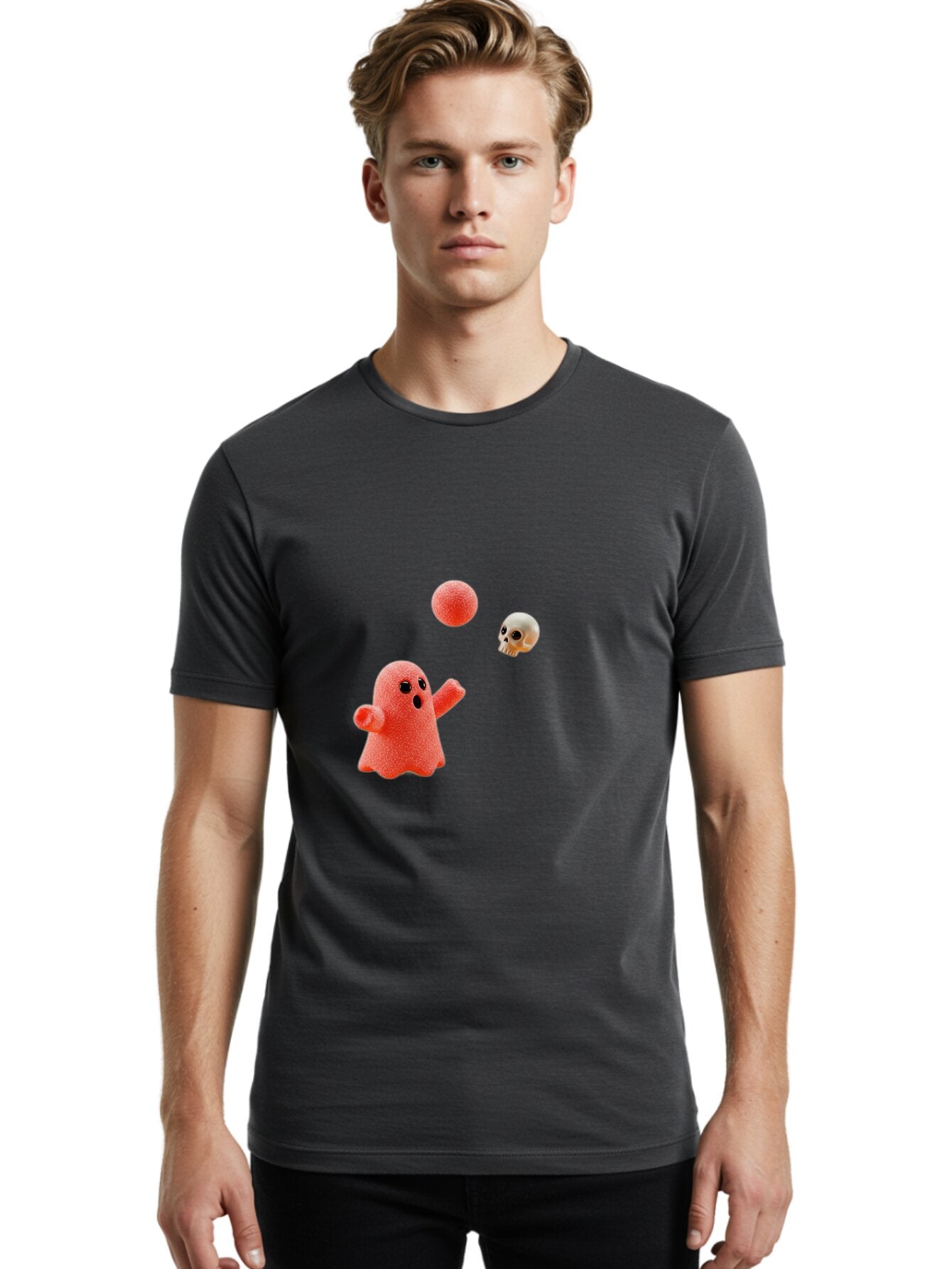 Ghost-Catching-Skull-Ball Men'S Graphic Tee, 100% Cotton, Comfortable Casual Summer Wear, Machine Washable, Vintage Camera, Old Camera, Antique Camera, Black Camera, Classic Photography, Photography Equipment, Nostalgic Device, Film Camera, Bam511 23