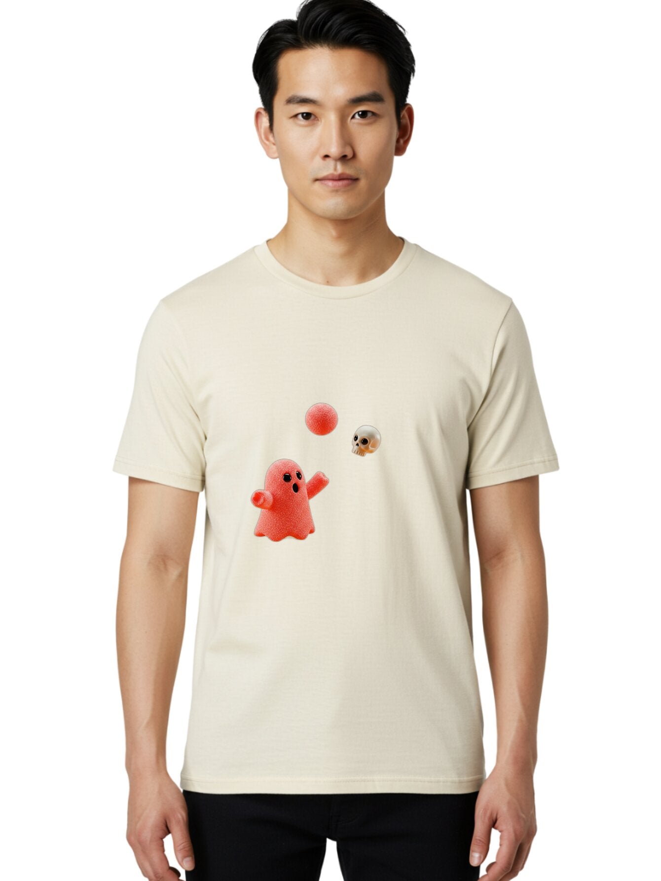 Ghost-Catching-Skull-Ball Men'S Graphic Tee, 100% Cotton, Comfortable Casual Summer Wear, Machine Washable, Vintage Camera, Old Camera, Antique Camera, Black Camera, Classic Photography, Photography Equipment, Nostalgic Device, Film Camera, Bam511 16