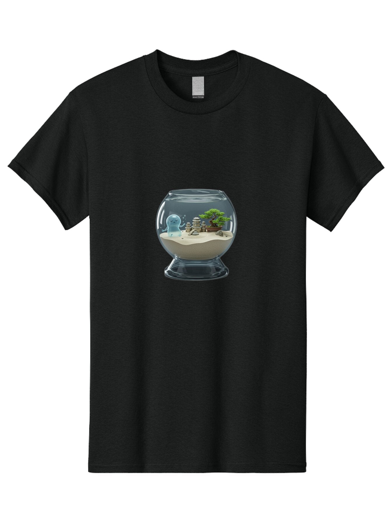 Ghost-In-Glass-Terrarium Men'S Graphic Tee, 100% Cotton, Comfortable Casual Summer Wear, Machine Washable, Vintage Camera, Old Camera, Antique Camera, Black Camera, Classic Photography, Photography Equipment, Nostalgic Device, Film Camera, Bam515 9