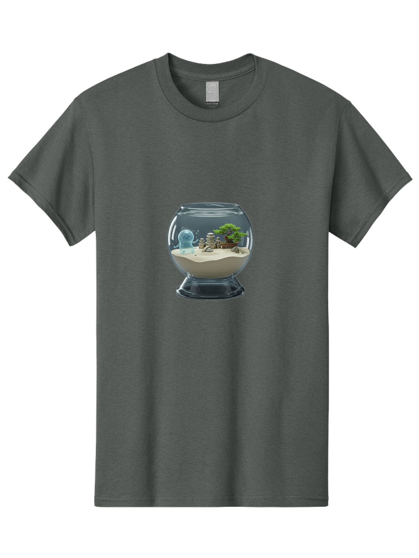 Ghost-In-Glass-Terrarium Men'S Graphic Tee, 100% Cotton, Comfortable Casual Summer Wear, Machine Washable, Vintage Camera, Old Camera, Antique Camera, Black Camera, Classic Photography, Photography Equipment, Nostalgic Device, Film Camera, Bam515 12