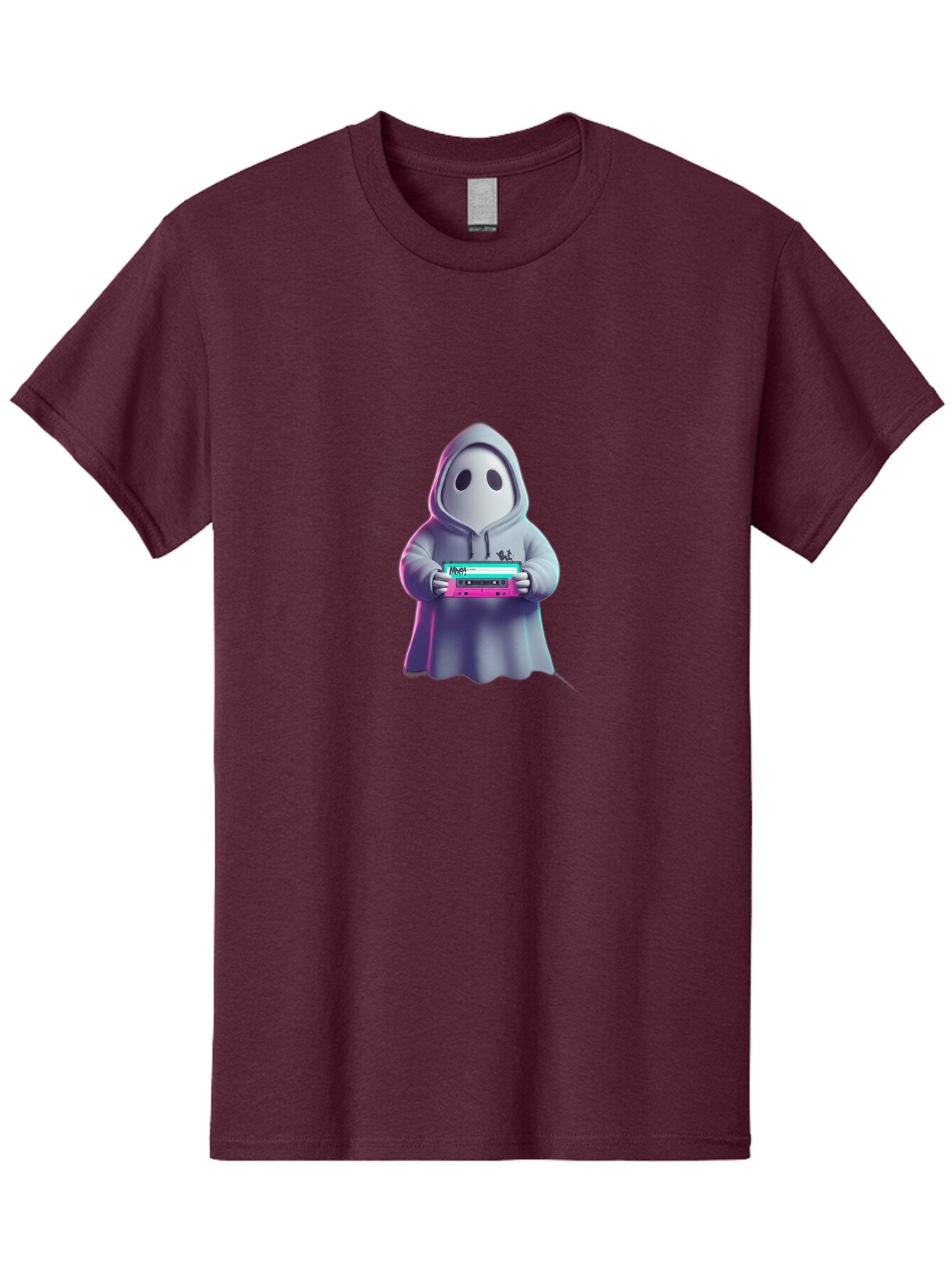 Ghost-In-Hooded-Robe-Holding-Synthesizer Men'S Graphic Tee, 100% Cotton, Comfortable Casual Summer Wear, Machine Washable, Vintage Camera, Old Camera, Antique Camera, Black Camera, Classic Photography, Photography Equipment, Nostalgic Device, Bam516 4