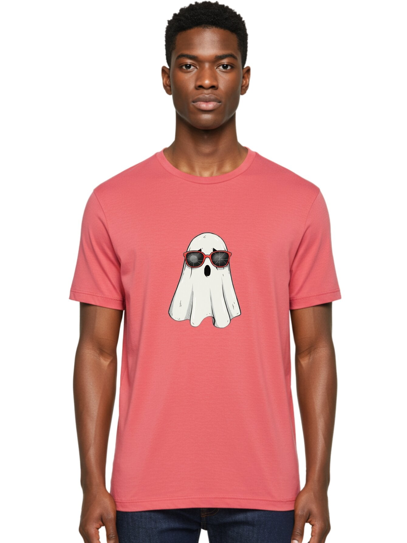 Ghost-In-Red-Sunglasses Men'S Graphic Tee, 100% Cotton, Comfortable Casual Summer Wear, Machine Washable, Vintage Camera, Old Camera, Antique Camera, Black Camera, Classic Photography, Photography Equipment, Nostalgic Device, Film Camera, Bam517 17