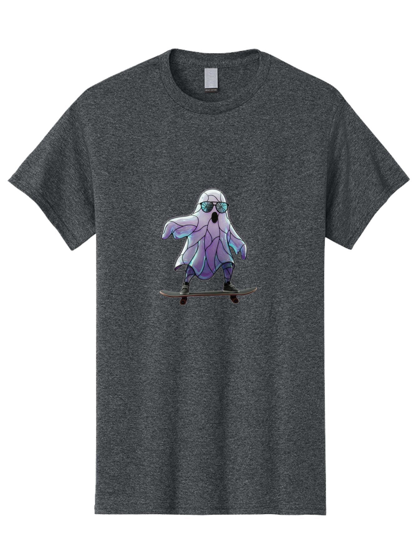Ghost-On-Skateboard-1 Men'S Graphic Tee, 100% Cotton, Comfortable Casual Summer Wear, Machine Washable, Vintage Camera, Old Camera, Antique Camera, Black Camera, Classic Photography, Photography Equipment, Nostalgic Device, Film Camera, Bam518 4