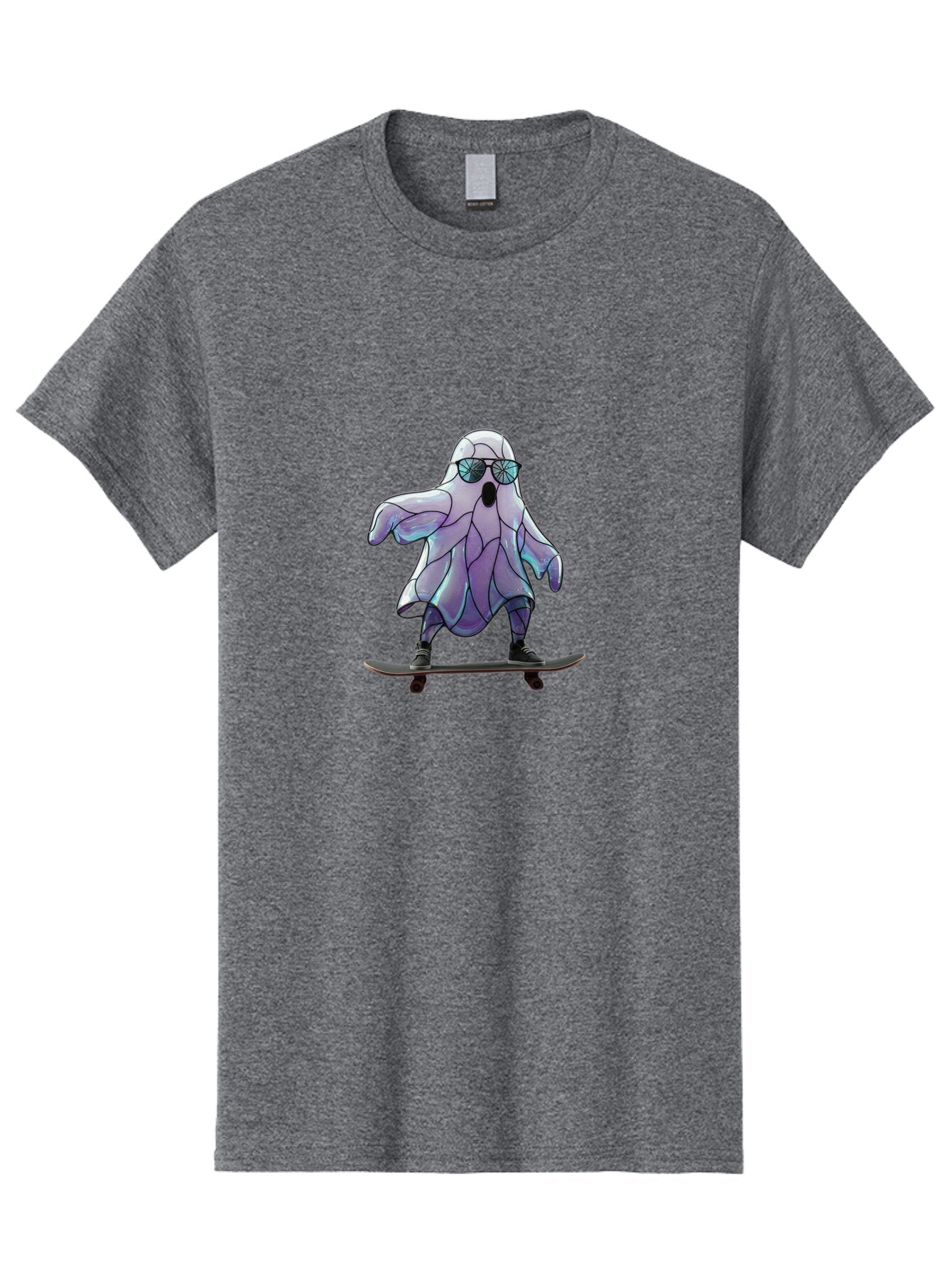 Ghost-On-Skateboard-1 Men'S Graphic Tee, 100% Cotton, Comfortable Casual Summer Wear, Machine Washable, Vintage Camera, Old Camera, Antique Camera, Black Camera, Classic Photography, Photography Equipment, Nostalgic Device, Film Camera, Bam518 13