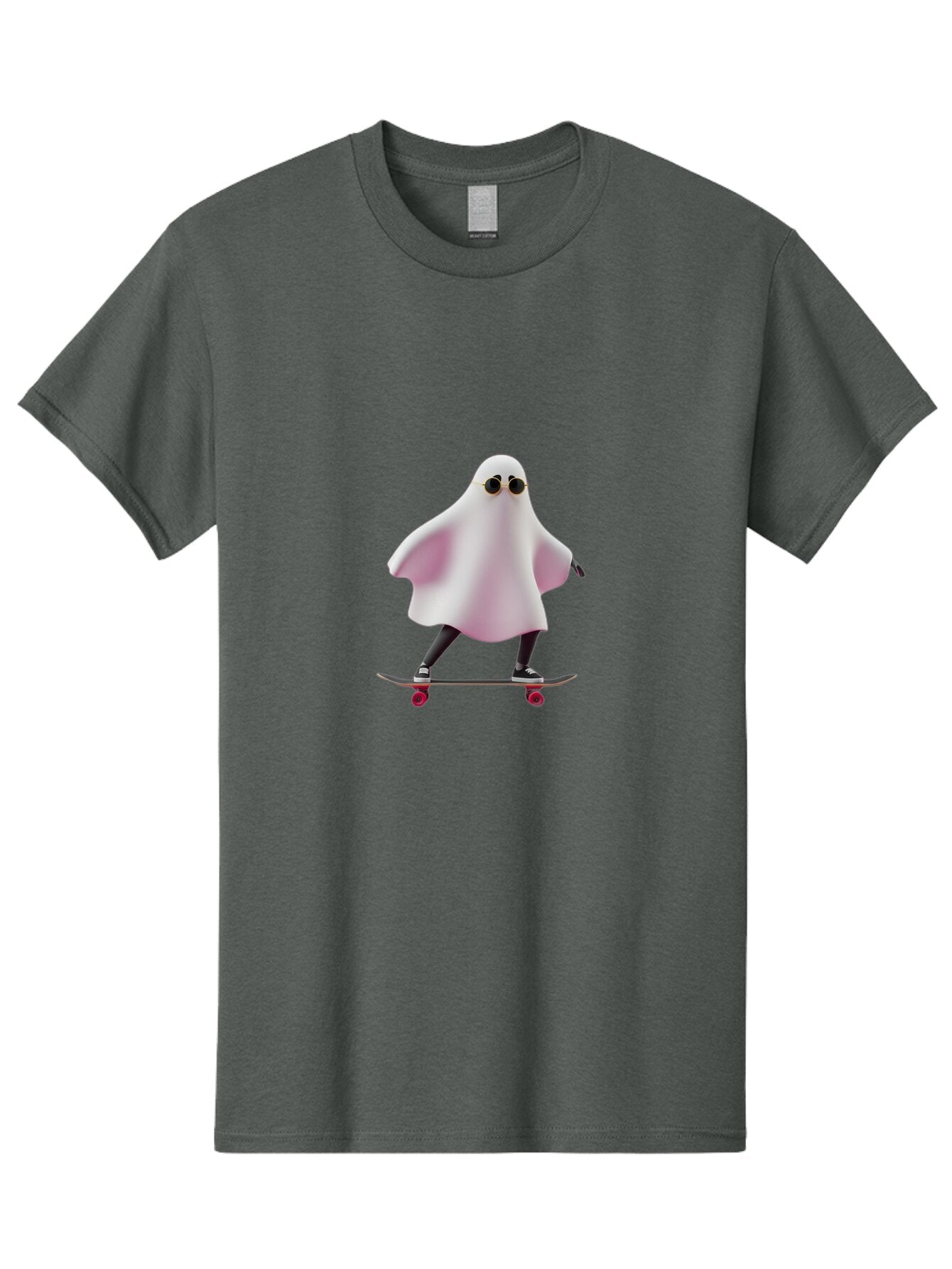Ghost-On-Skateboard-2 Men'S Graphic Tee, 100% Cotton, Comfortable Casual Summer Wear, Machine Washable, Vintage Camera, Old Camera, Antique Camera, Black Camera, Classic Photography, Photography Equipment, Nostalgic Device, Film Camera, Bam519 14