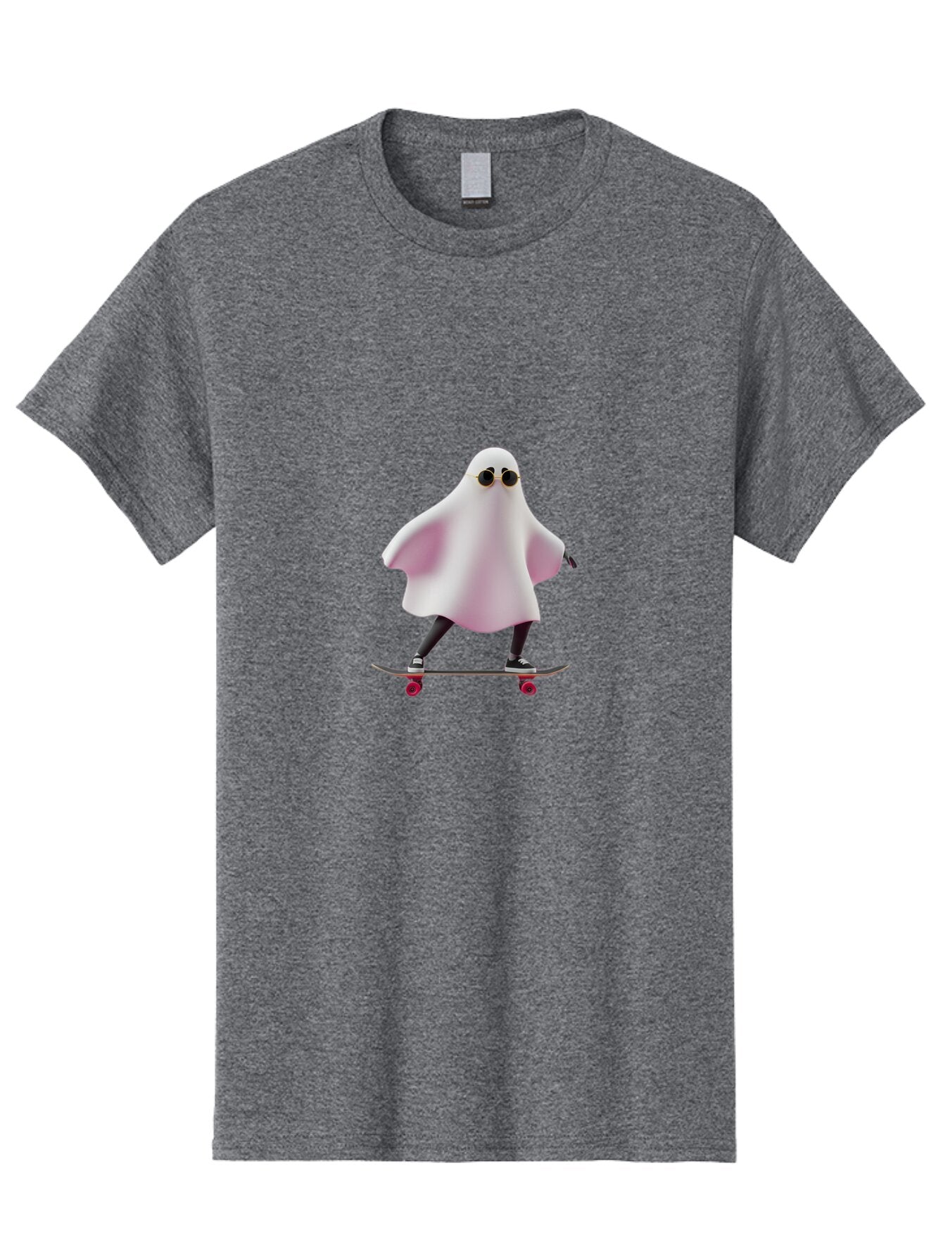 Ghost-On-Skateboard-2 Men'S Graphic Tee, 100% Cotton, Comfortable Casual Summer Wear, Machine Washable, Vintage Camera, Old Camera, Antique Camera, Black Camera, Classic Photography, Photography Equipment, Nostalgic Device, Film Camera, Bam519 12