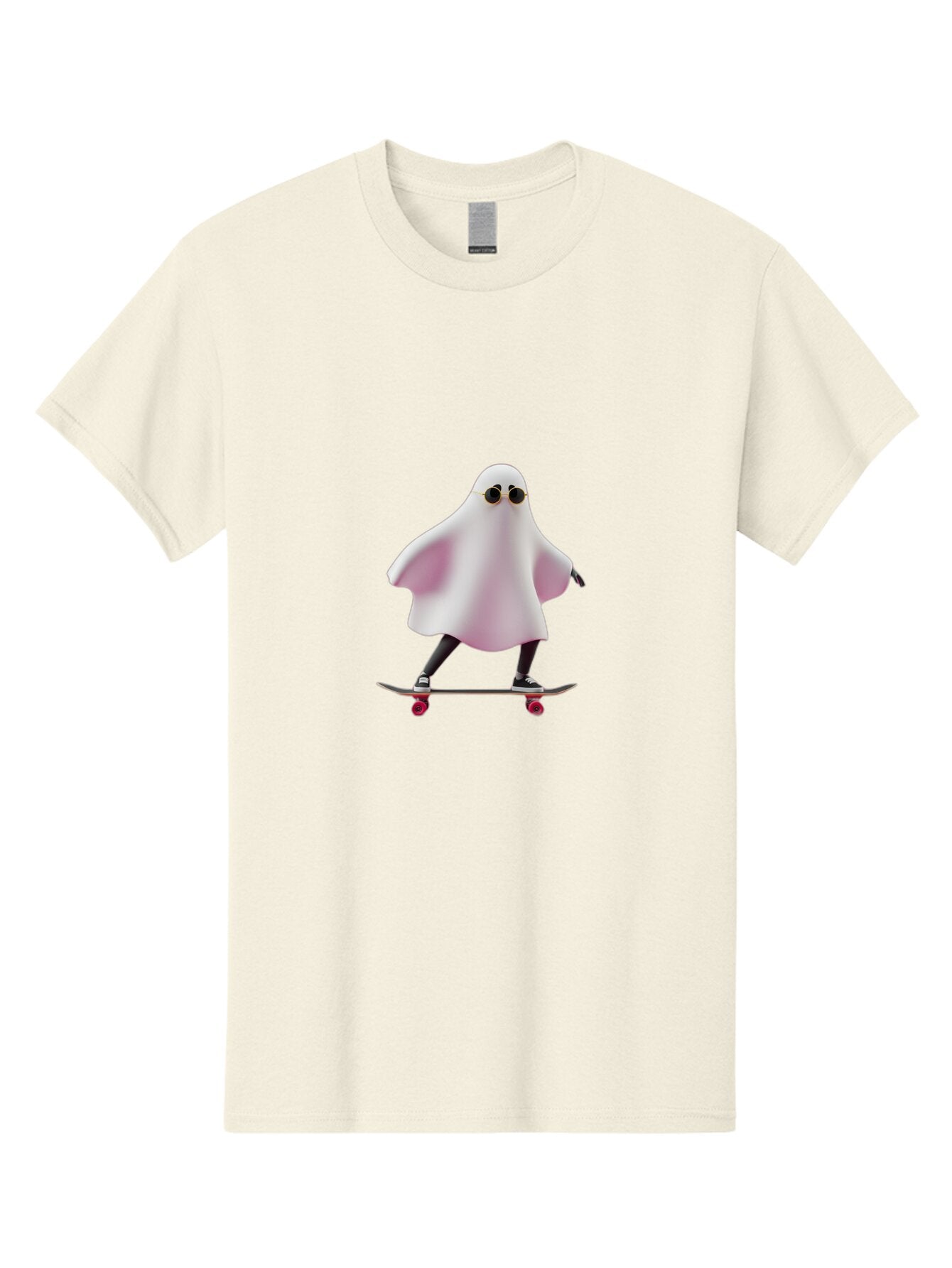 Ghost-On-Skateboard-2 Men'S Graphic Tee, 100% Cotton, Comfortable Casual Summer Wear, Machine Washable, Vintage Camera, Old Camera, Antique Camera, Black Camera, Classic Photography, Photography Equipment, Nostalgic Device, Film Camera, Bam519