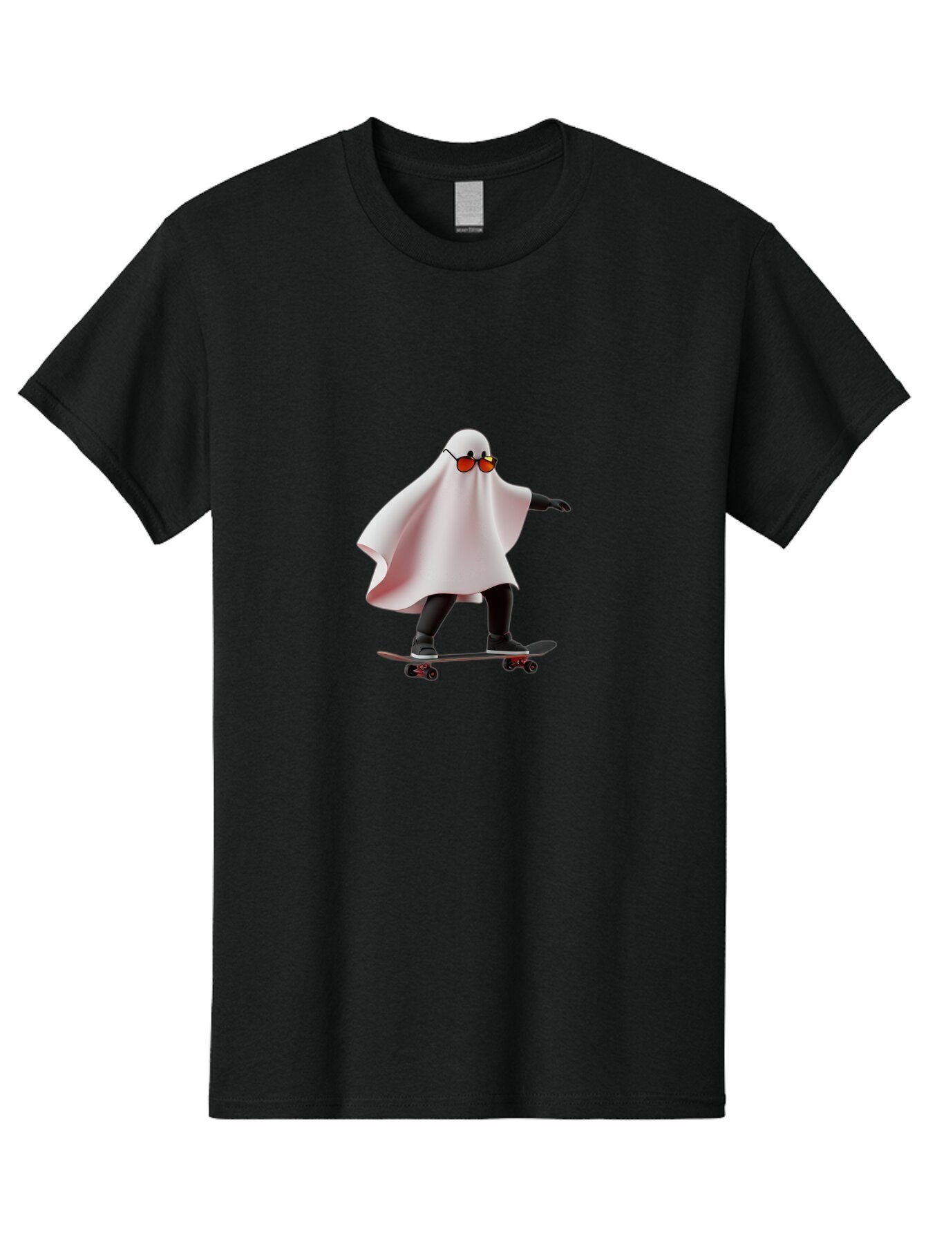 Ghost-On-Skateboard Men'S Graphic Tee, 100% Cotton, Comfortable Casual Summer Wear, Machine Washable, Vintage Camera, Old Camera, Antique Camera, Black Camera, Classic Photography, Photography Equipment, Nostalgic Device, Film Camera, Bam520