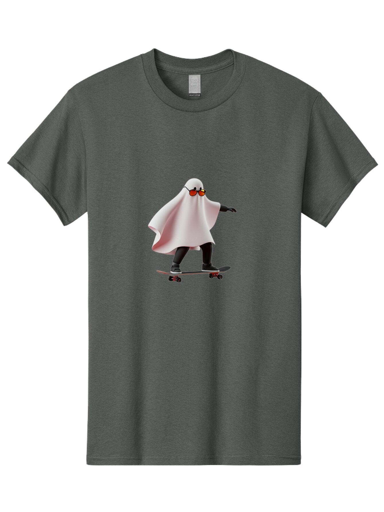 Ghost-On-Skateboard Men'S Graphic Tee, 100% Cotton, Comfortable Casual Summer Wear, Machine Washable, Vintage Camera, Old Camera, Antique Camera, Black Camera, Classic Photography, Photography Equipment, Nostalgic Device, Film Camera, Bam520 7