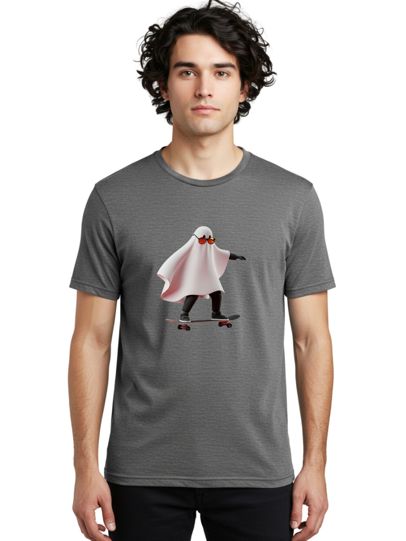 Ghost-On-Skateboard Men'S Graphic Tee, 100% Cotton, Comfortable Casual Summer Wear, Machine Washable, Vintage Camera, Old Camera, Antique Camera, Black Camera, Classic Photography, Photography Equipment, Nostalgic Device, Film Camera, Bam520 27