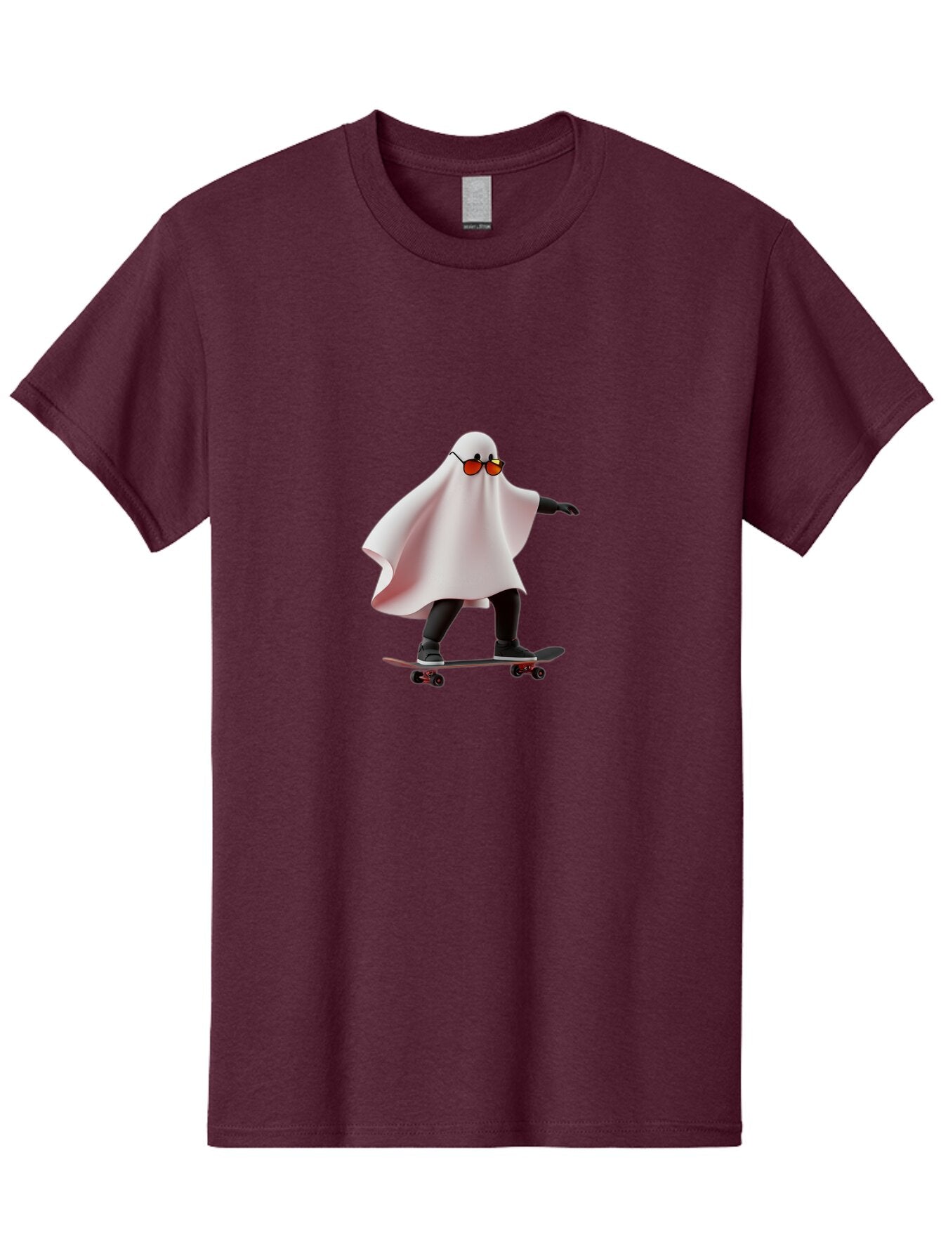 Ghost-On-Skateboard Men'S Graphic Tee, 100% Cotton, Comfortable Casual Summer Wear, Machine Washable, Vintage Camera, Old Camera, Antique Camera, Black Camera, Classic Photography, Photography Equipment, Nostalgic Device, Film Camera, Bam520 5