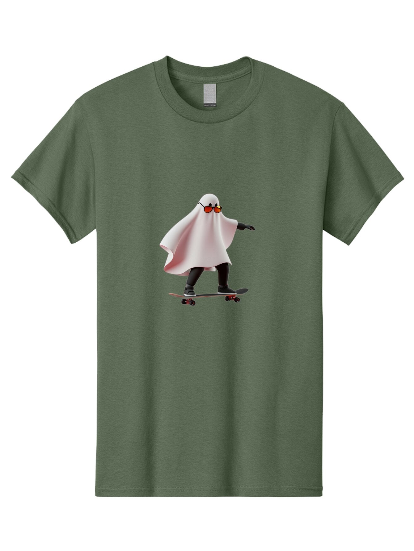 Ghost-On-Skateboard Men'S Graphic Tee, 100% Cotton, Comfortable Casual Summer Wear, Machine Washable, Vintage Camera, Old Camera, Antique Camera, Black Camera, Classic Photography, Photography Equipment, Nostalgic Device, Film Camera, Bam520 3