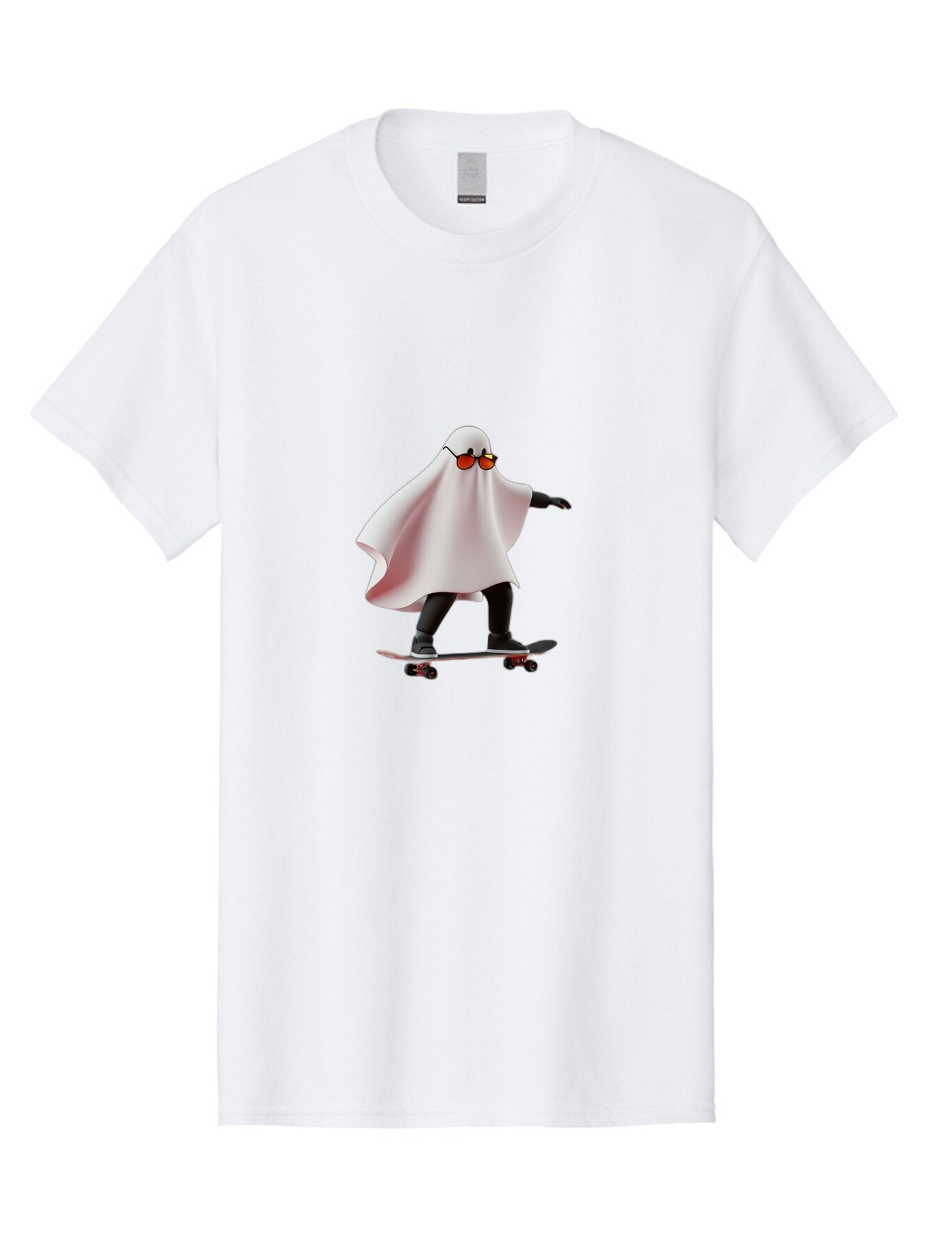 Ghost-On-Skateboard Men'S Graphic Tee, 100% Cotton, Comfortable Casual Summer Wear, Machine Washable, Vintage Camera, Old Camera, Antique Camera, Black Camera, Classic Photography, Photography Equipment, Nostalgic Device, Film Camera, Bam520 8