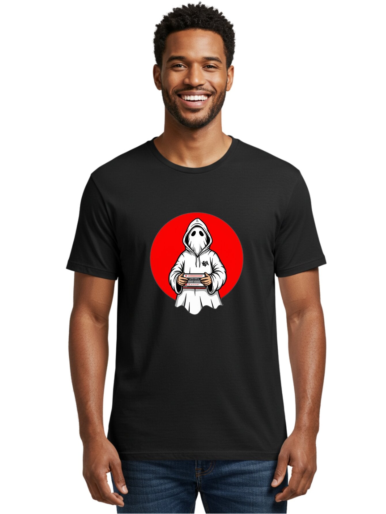 Ghost-Playing-Game Men'S Graphic Tee, 100% Cotton, Comfortable Casual Summer Wear, Machine Washable, Vintage Camera, Old Camera, Antique Camera, Black Camera, Classic Photography, Photography Equipment, Nostalgic Device, Film Camera, Bam521 30
