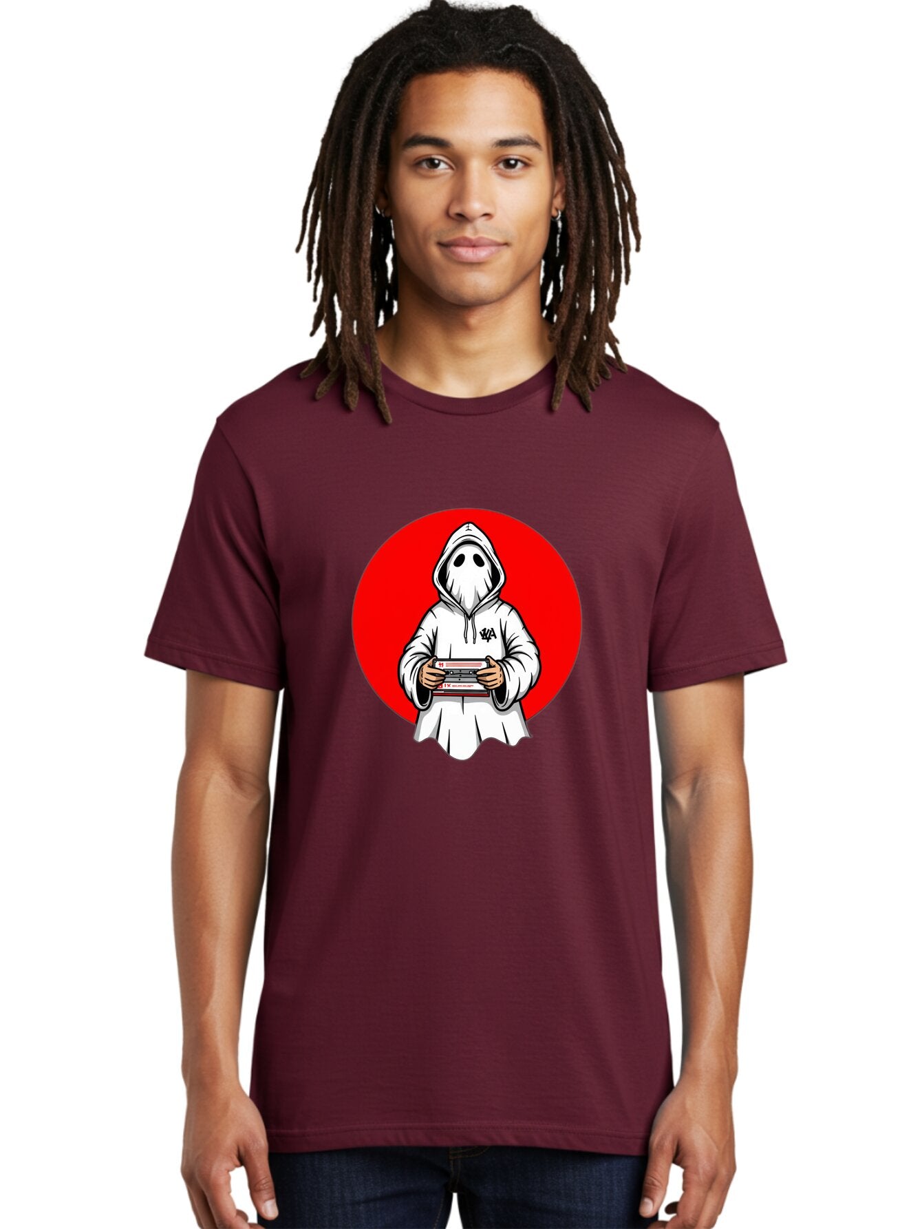 Ghost-Playing-Game Men'S Graphic Tee, 100% Cotton, Comfortable Casual Summer Wear, Machine Washable, Vintage Camera, Old Camera, Antique Camera, Black Camera, Classic Photography, Photography Equipment, Nostalgic Device, Film Camera, Bam521 17