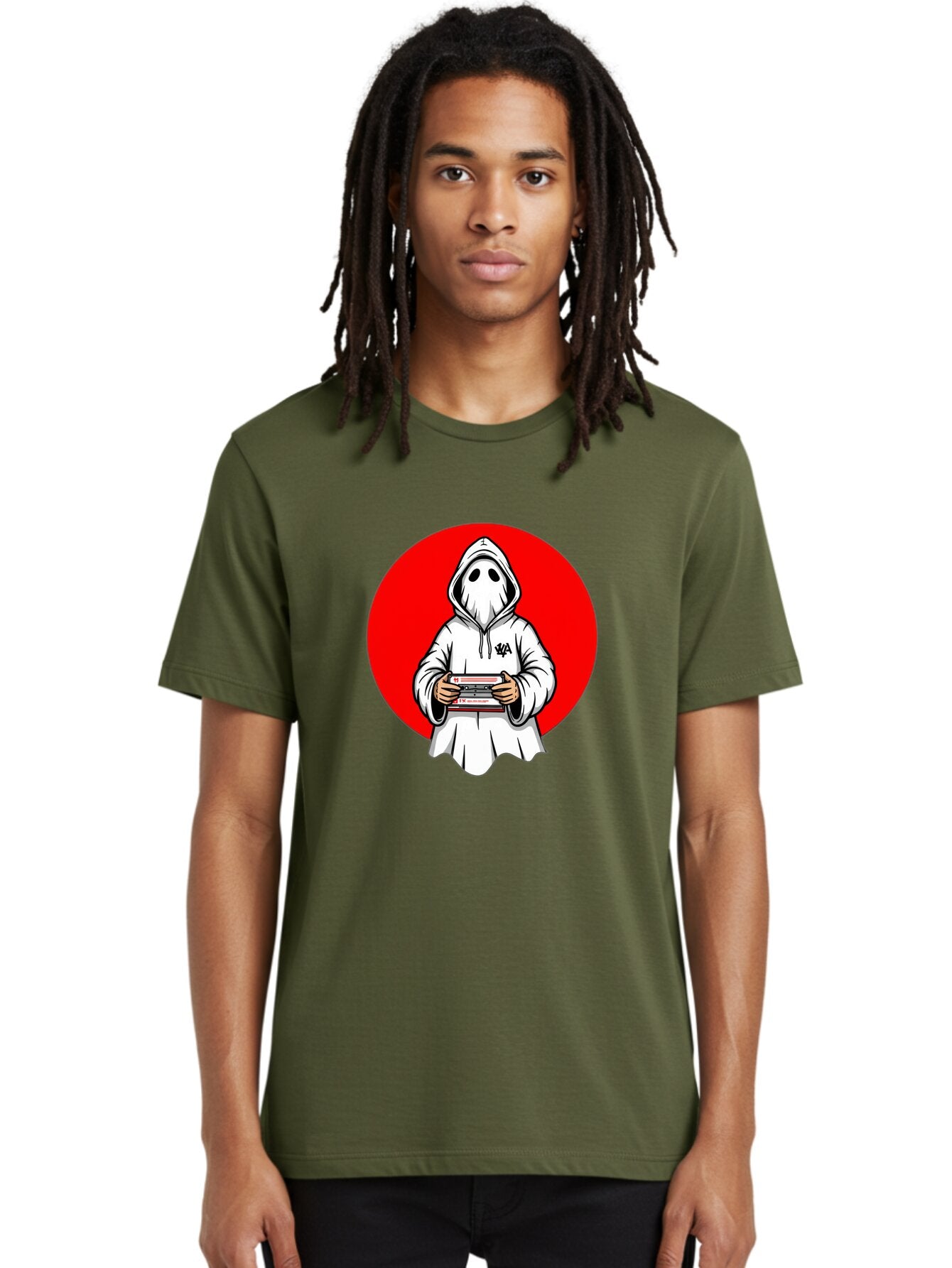 Ghost-Playing-Game Men'S Graphic Tee, 100% Cotton, Comfortable Casual Summer Wear, Machine Washable, Vintage Camera, Old Camera, Antique Camera, Black Camera, Classic Photography, Photography Equipment, Nostalgic Device, Film Camera, Bam521 21