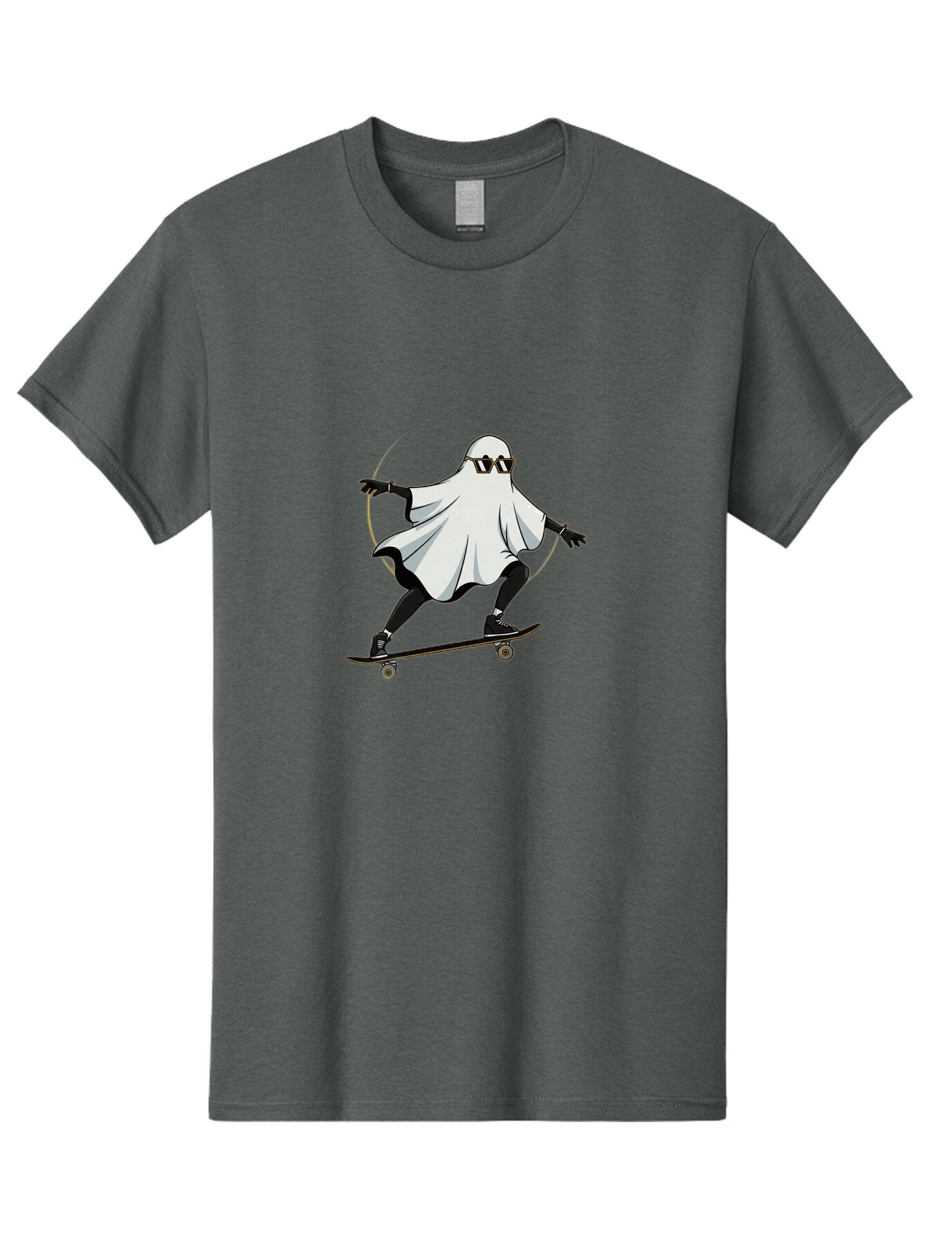 Ghost-Skateboarder-2 Men'S Graphic Tee, 100% Cotton, Comfortable Casual Summer Wear, Machine Washable, Vintage Camera, Old Camera, Antique Camera, Black Camera, Classic Photography, Photography Equipment, Nostalgic Device, Film Camera, Bam524