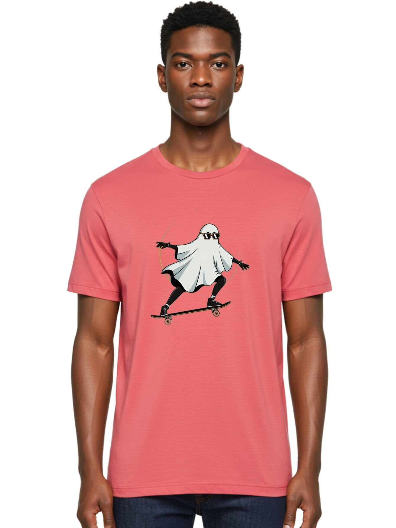Ghost-Skateboarder-2 Men'S Graphic Tee, 100% Cotton, Comfortable Casual Summer Wear, Machine Washable, Vintage Camera, Old Camera, Antique Camera, Black Camera, Classic Photography, Photography Equipment, Nostalgic Device, Film Camera, Bam524 23