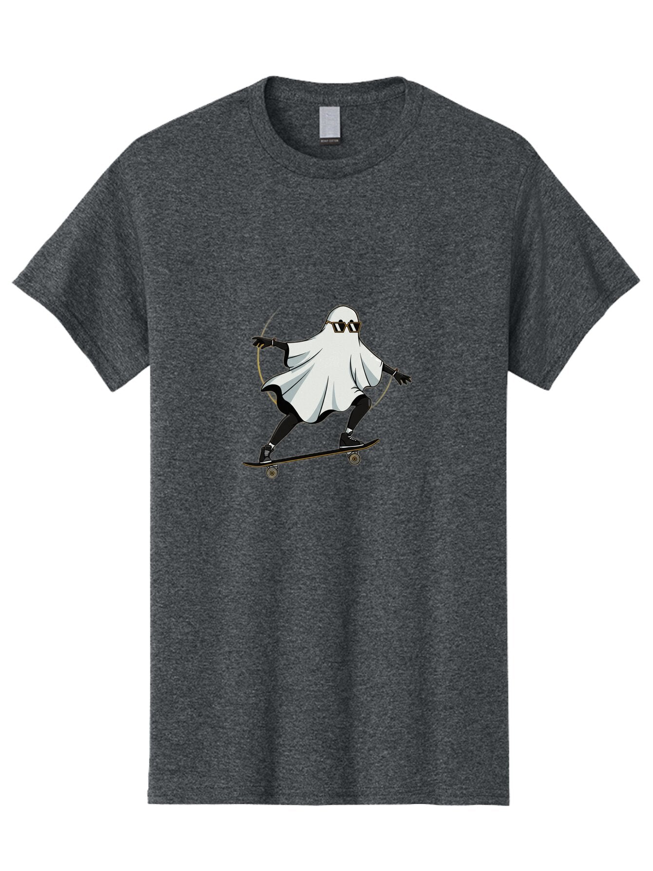 Ghost-Skateboarder-2 Men'S Graphic Tee, 100% Cotton, Comfortable Casual Summer Wear, Machine Washable, Vintage Camera, Old Camera, Antique Camera, Black Camera, Classic Photography, Photography Equipment, Nostalgic Device, Film Camera, Bam524 3