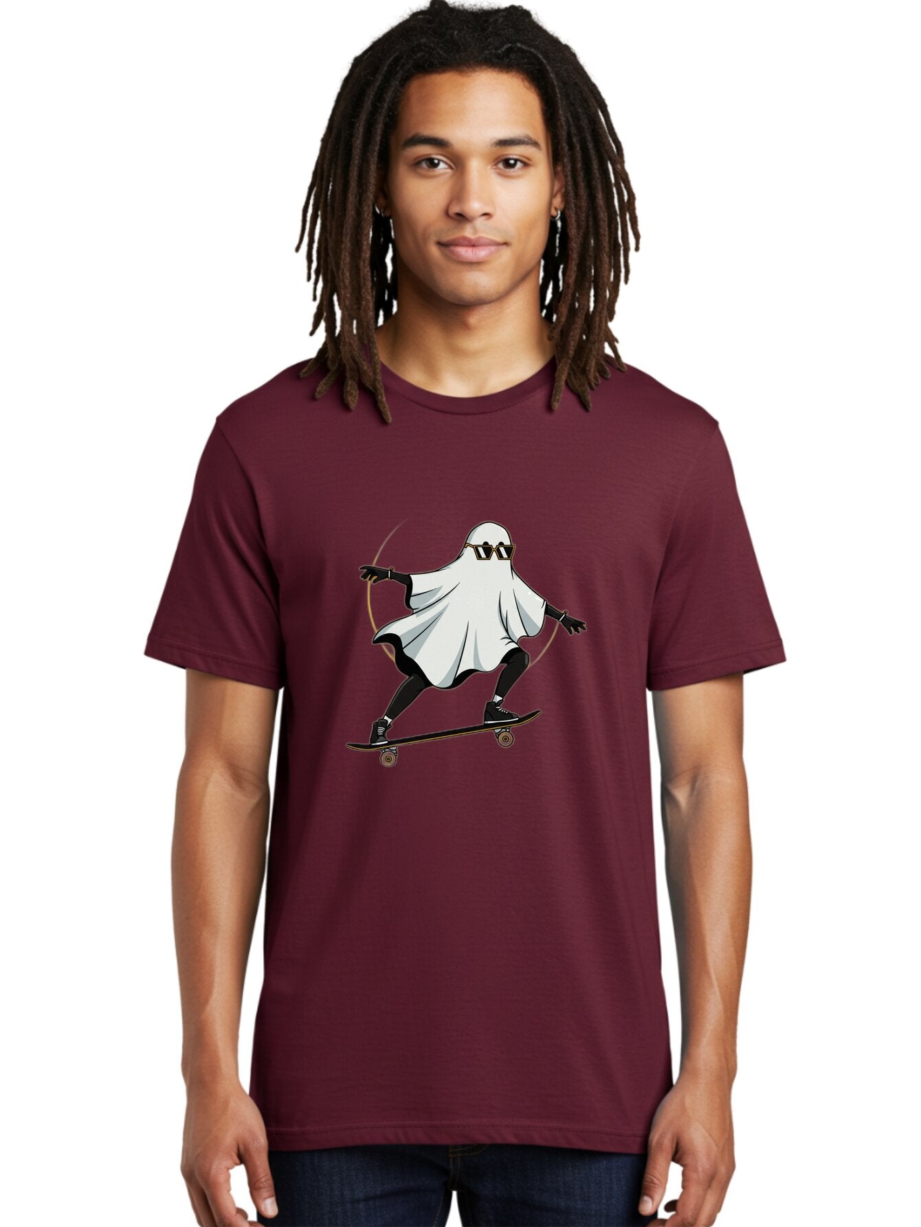 Ghost-Skateboarder-2 Men'S Graphic Tee, 100% Cotton, Comfortable Casual Summer Wear, Machine Washable, Vintage Camera, Old Camera, Antique Camera, Black Camera, Classic Photography, Photography Equipment, Nostalgic Device, Film Camera, Bam524 29