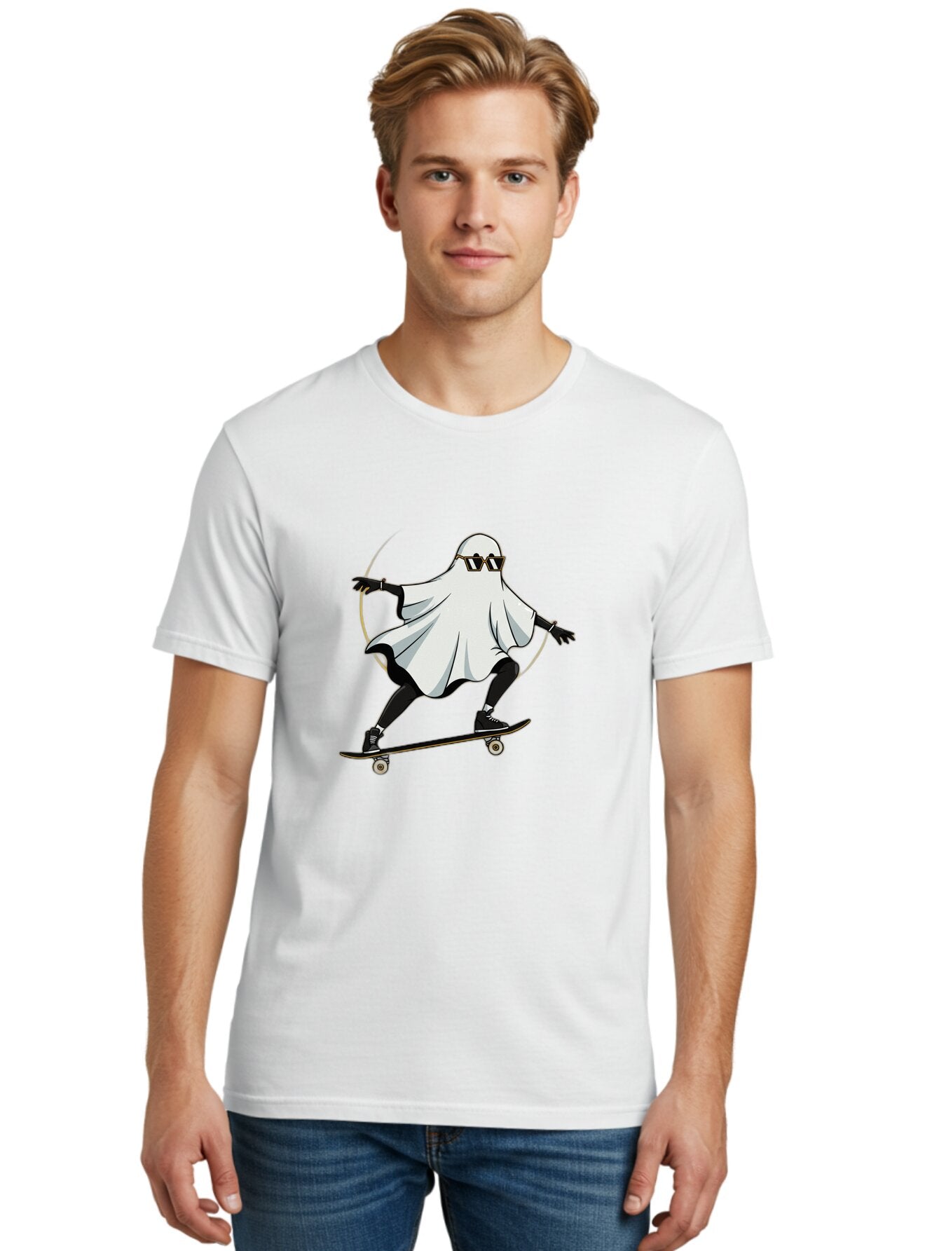 Ghost-Skateboarder-2 Men'S Graphic Tee, 100% Cotton, Comfortable Casual Summer Wear, Machine Washable, Vintage Camera, Old Camera, Antique Camera, Black Camera, Classic Photography, Photography Equipment, Nostalgic Device, Film Camera, Bam524 27