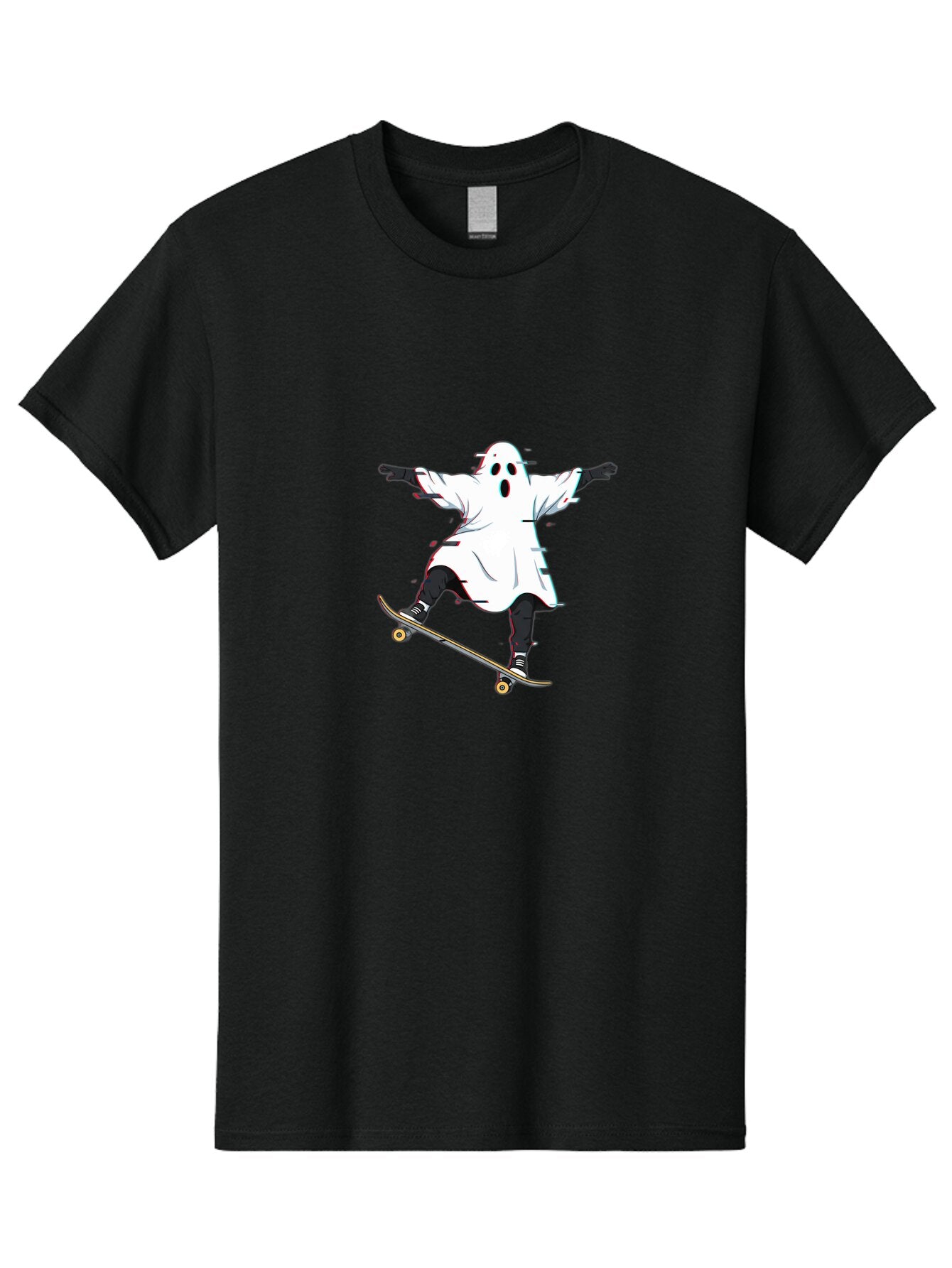 Ghost-Skateboarder-3 Men'S Graphic Tee, 100% Cotton, Comfortable Casual Summer Wear, Machine Washable, Vintage Camera, Old Camera, Antique Camera, Black Camera, Classic Photography, Photography Equipment, Nostalgic Device, Film Camera, Bam525 7