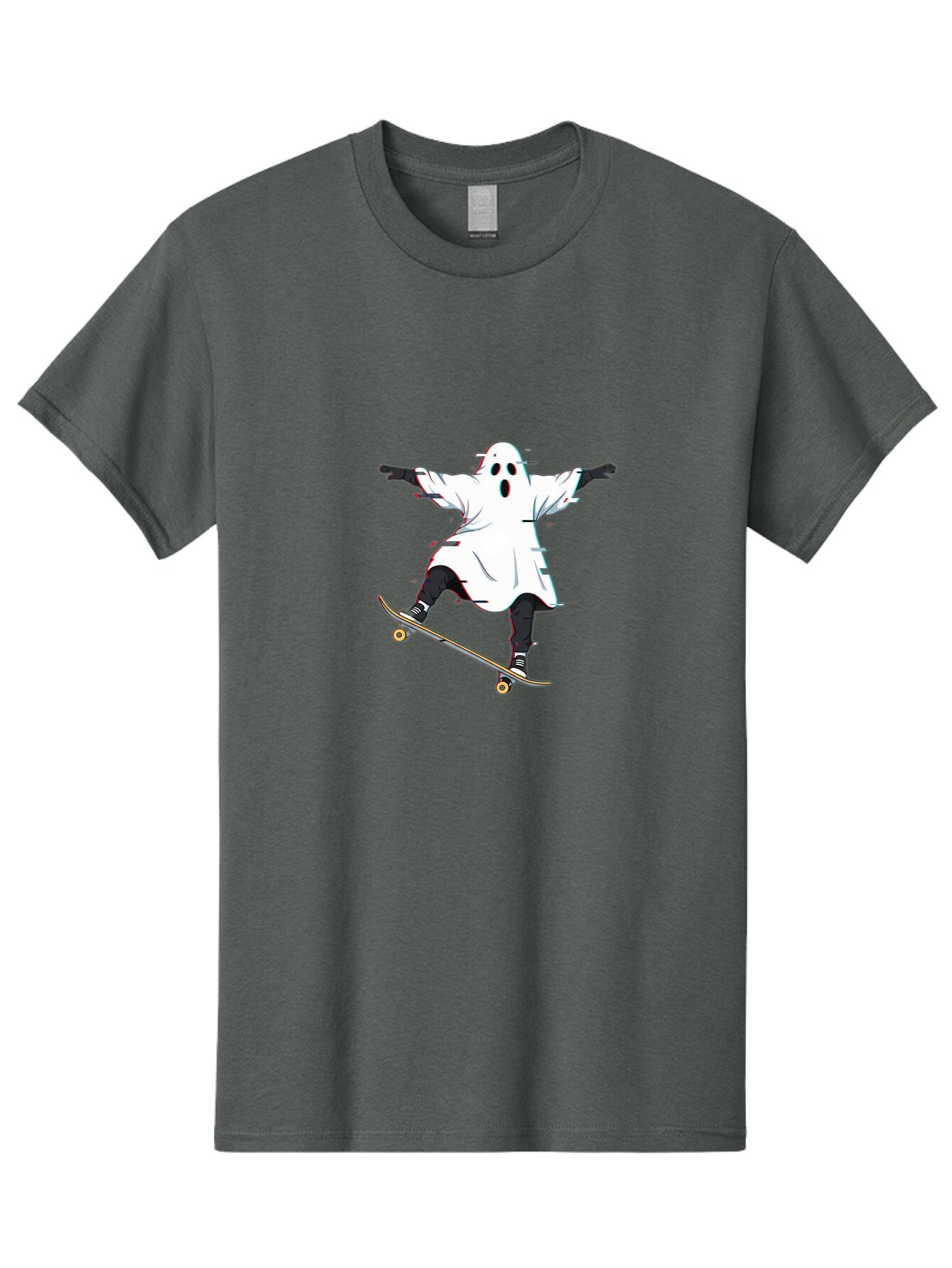 Ghost-Skateboarder-3 Men'S Graphic Tee, 100% Cotton, Comfortable Casual Summer Wear, Machine Washable, Vintage Camera, Old Camera, Antique Camera, Black Camera, Classic Photography, Photography Equipment, Nostalgic Device, Film Camera, Bam525 13