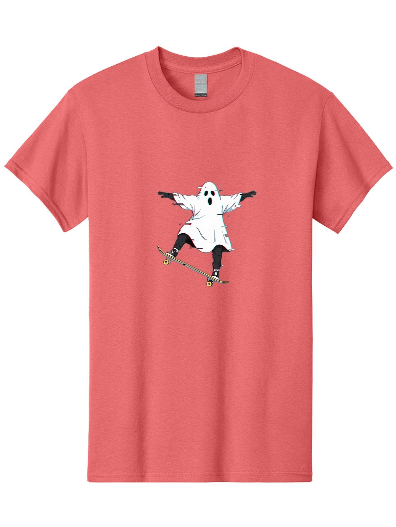 Ghost-Skateboarder-3 Men'S Graphic Tee, 100% Cotton, Comfortable Casual Summer Wear, Machine Washable, Vintage Camera, Old Camera, Antique Camera, Black Camera, Classic Photography, Photography Equipment, Nostalgic Device, Film Camera, Bam525 14