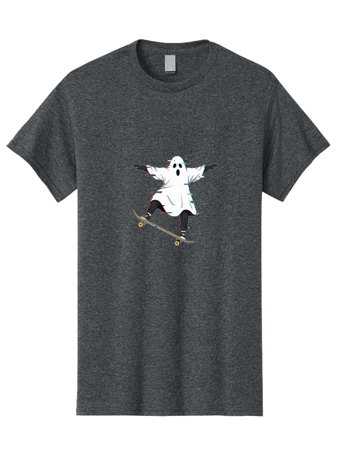 Ghost-Skateboarder-3 Men'S Graphic Tee, 100% Cotton, Comfortable Casual Summer Wear, Machine Washable, Vintage Camera, Old Camera, Antique Camera, Black Camera, Classic Photography, Photography Equipment, Nostalgic Device, Film Camera, Bam525 9