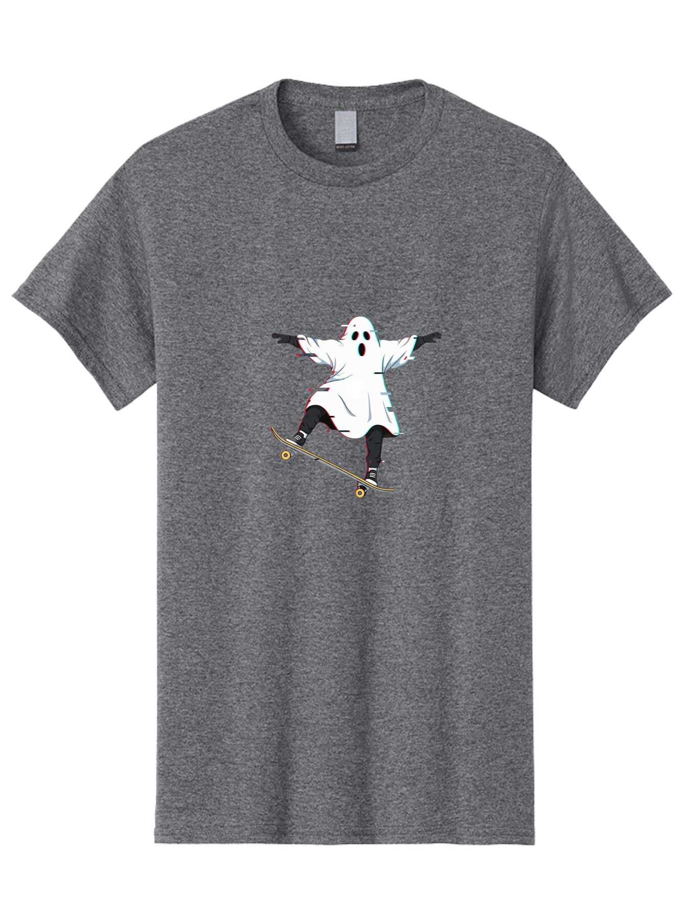 Ghost-Skateboarder-3 Men'S Graphic Tee, 100% Cotton, Comfortable Casual Summer Wear, Machine Washable, Vintage Camera, Old Camera, Antique Camera, Black Camera, Classic Photography, Photography Equipment, Nostalgic Device, Film Camera, Bam525 5