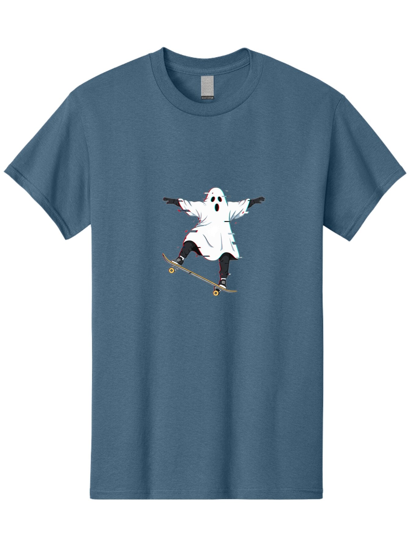 Ghost-Skateboarder-3 Men'S Graphic Tee, 100% Cotton, Comfortable Casual Summer Wear, Machine Washable, Vintage Camera, Old Camera, Antique Camera, Black Camera, Classic Photography, Photography Equipment, Nostalgic Device, Film Camera, Bam525