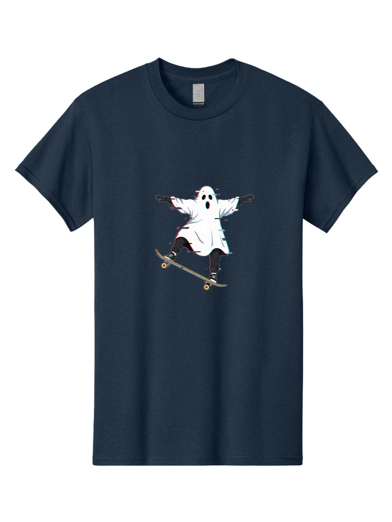 Ghost-Skateboarder-3 Men'S Graphic Tee, 100% Cotton, Comfortable Casual Summer Wear, Machine Washable, Vintage Camera, Old Camera, Antique Camera, Black Camera, Classic Photography, Photography Equipment, Nostalgic Device, Film Camera, Bam525 15