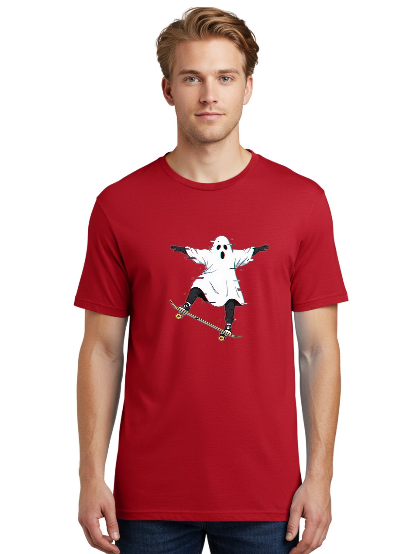 Ghost-Skateboarder-3 Men'S Graphic Tee, 100% Cotton, Comfortable Casual Summer Wear, Machine Washable, Vintage Camera, Old Camera, Antique Camera, Black Camera, Classic Photography, Photography Equipment, Nostalgic Device, Film Camera, Bam525 27